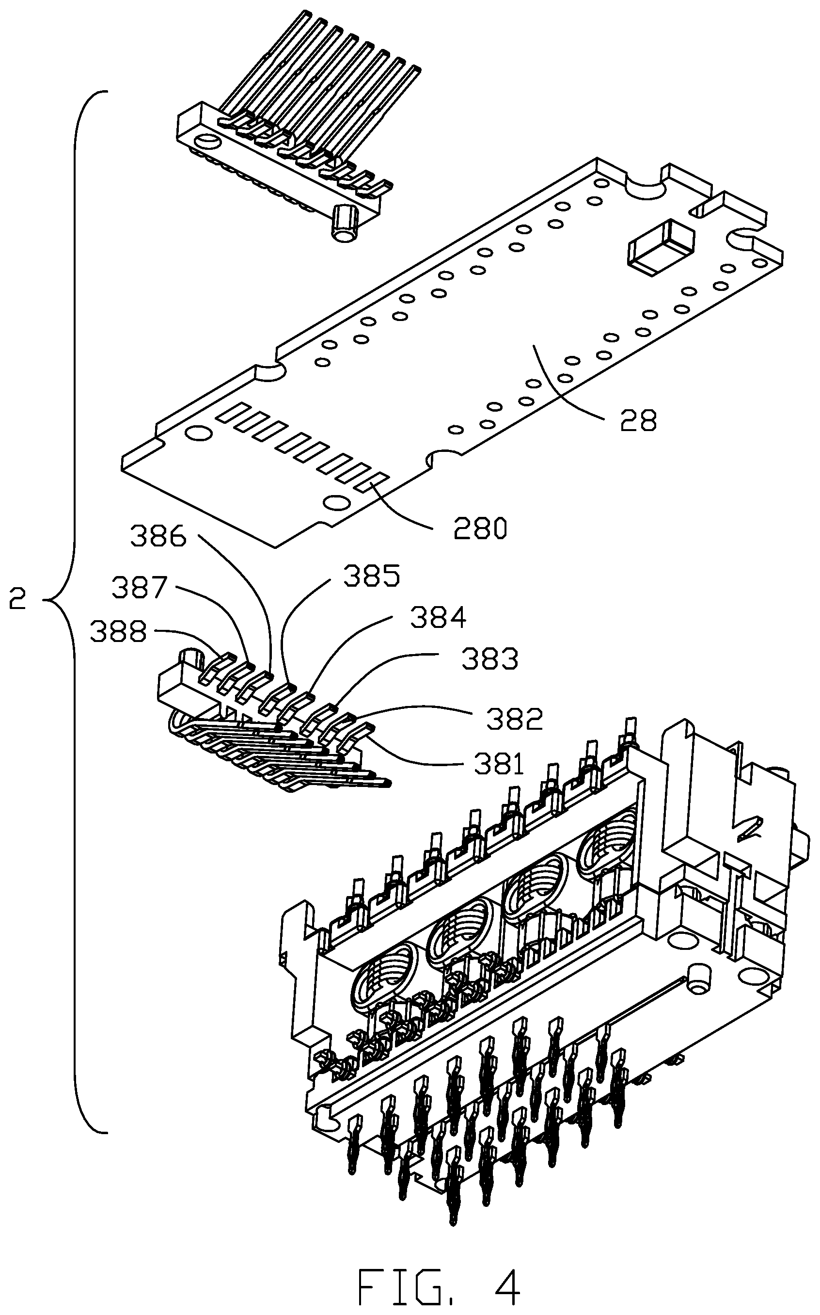 Patent US12308577 Figure 4 – Terminal module and electrical connector including the terminal module