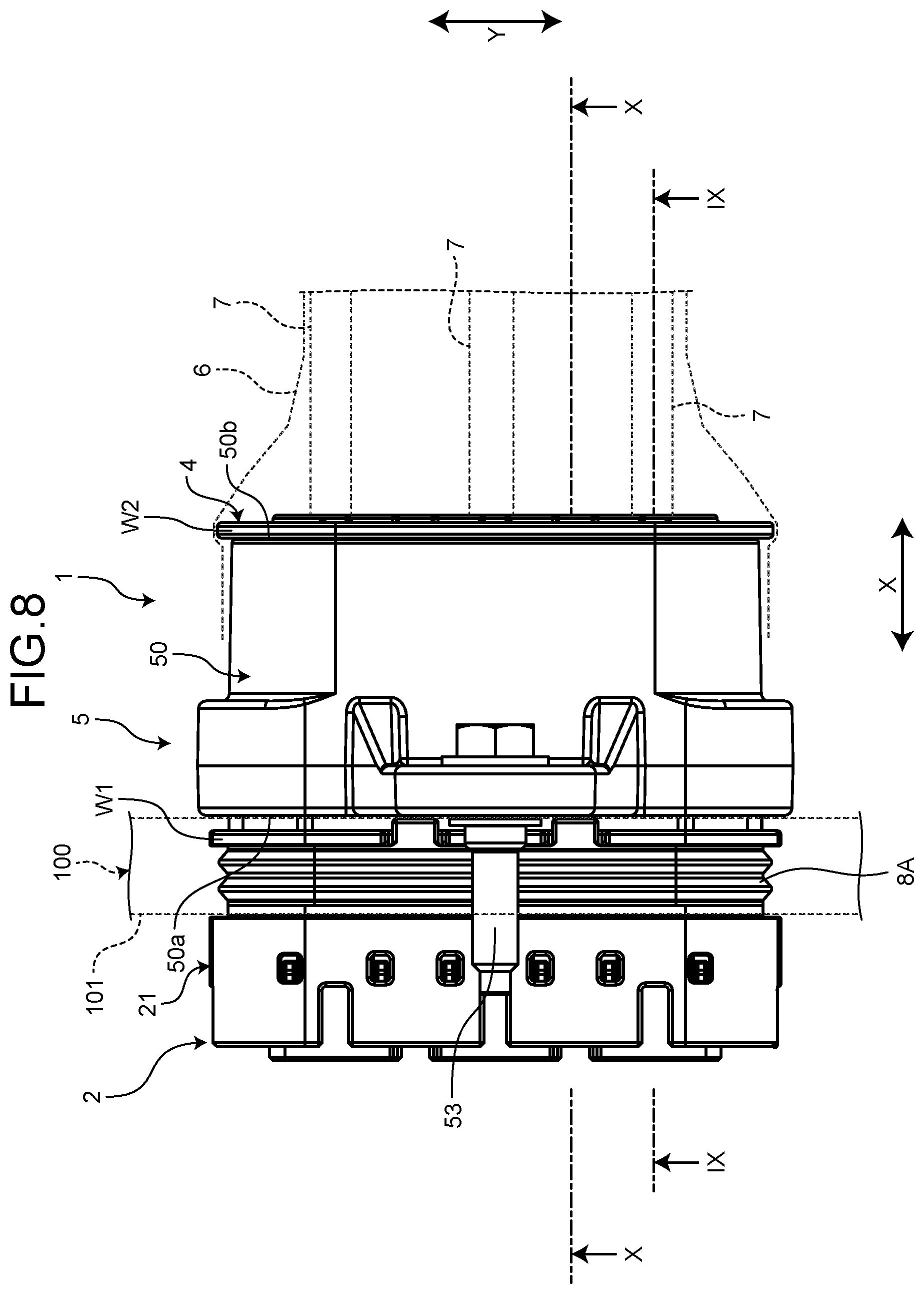 Patent US12308580 Figure 8 – Shield connector with improved stability between shell and braid