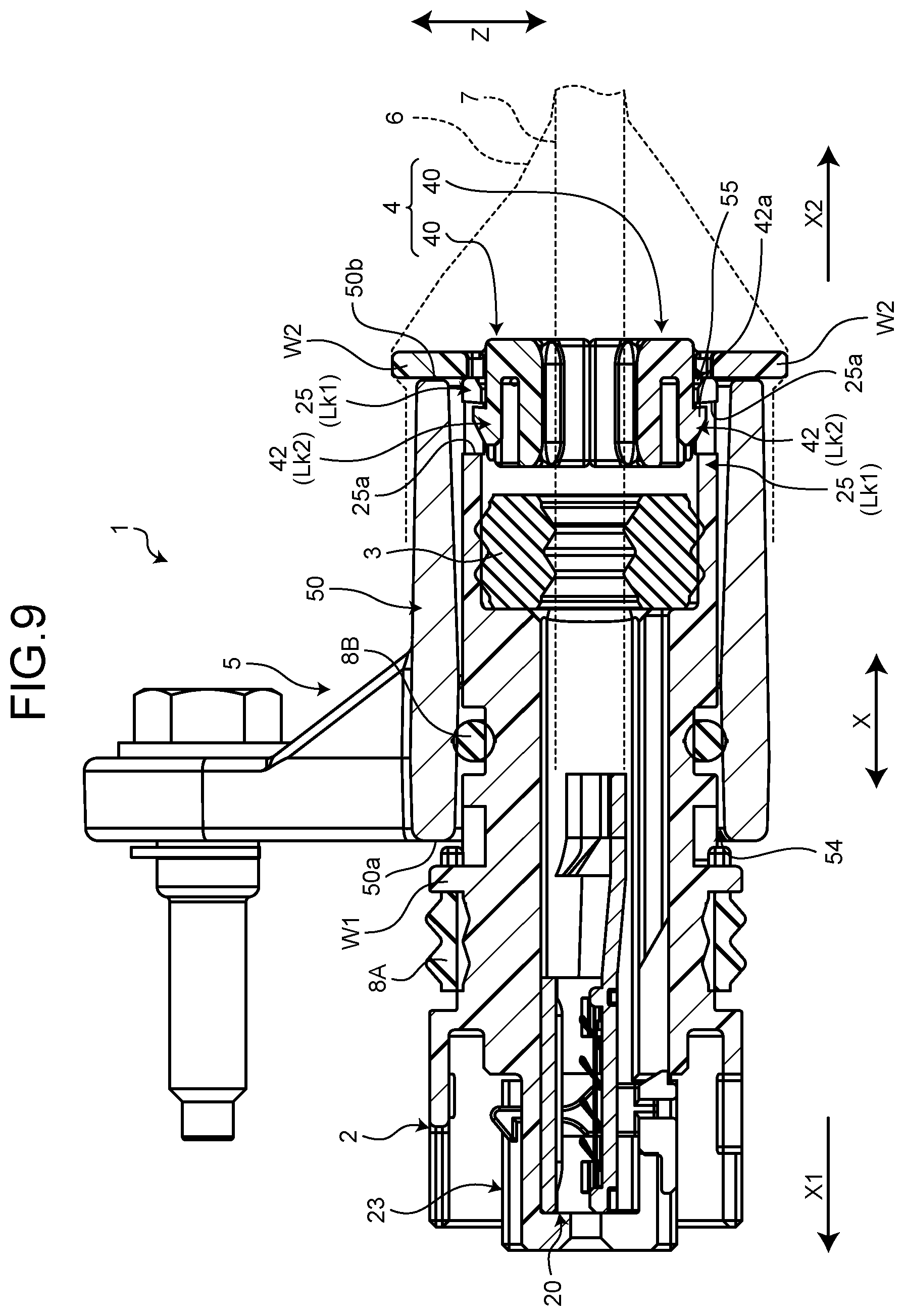 Patent US12308580 Figure 9 – Shield connector with improved stability between shell and braid