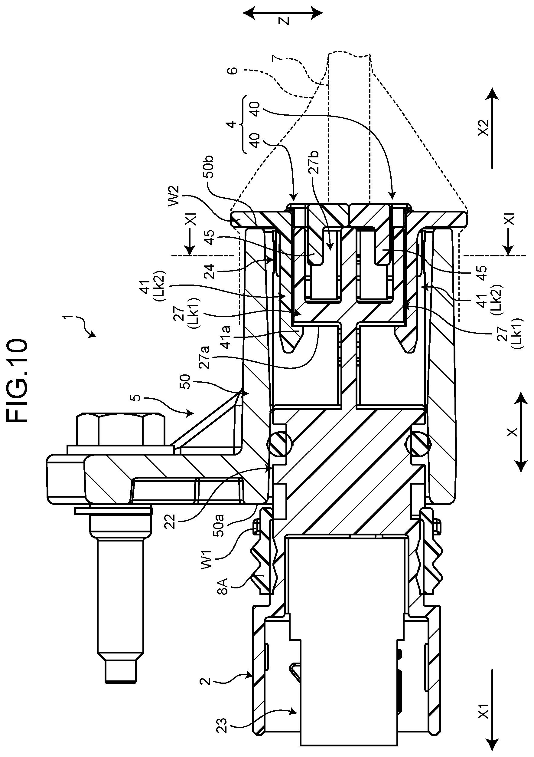 Patent US12308580 Figure 10 – Shield connector with improved stability between shell and braid