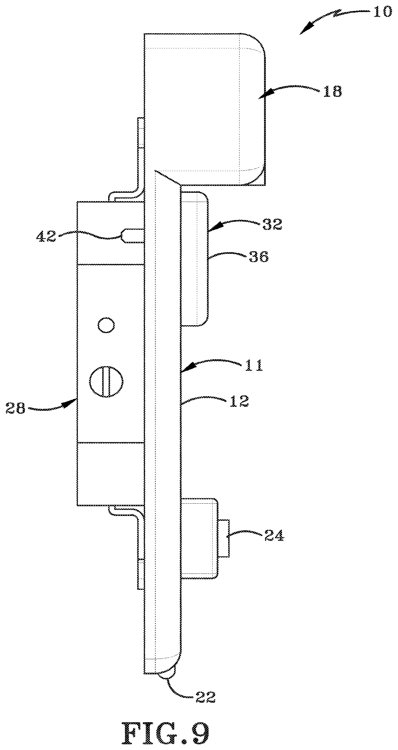 Patent US12308581 Figure 11 – Powered wall plate with plug prongs