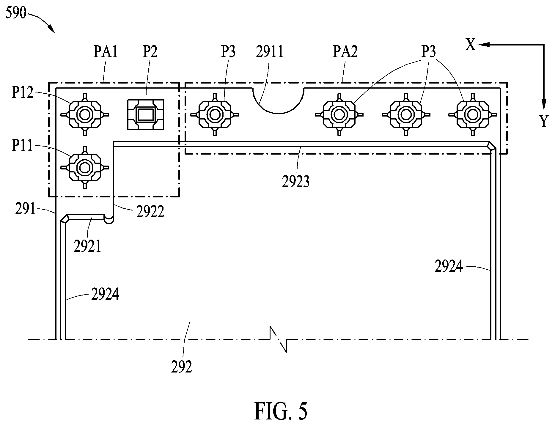Patent US12308584 Figure 8 – Electronic device for reducing transmission loss