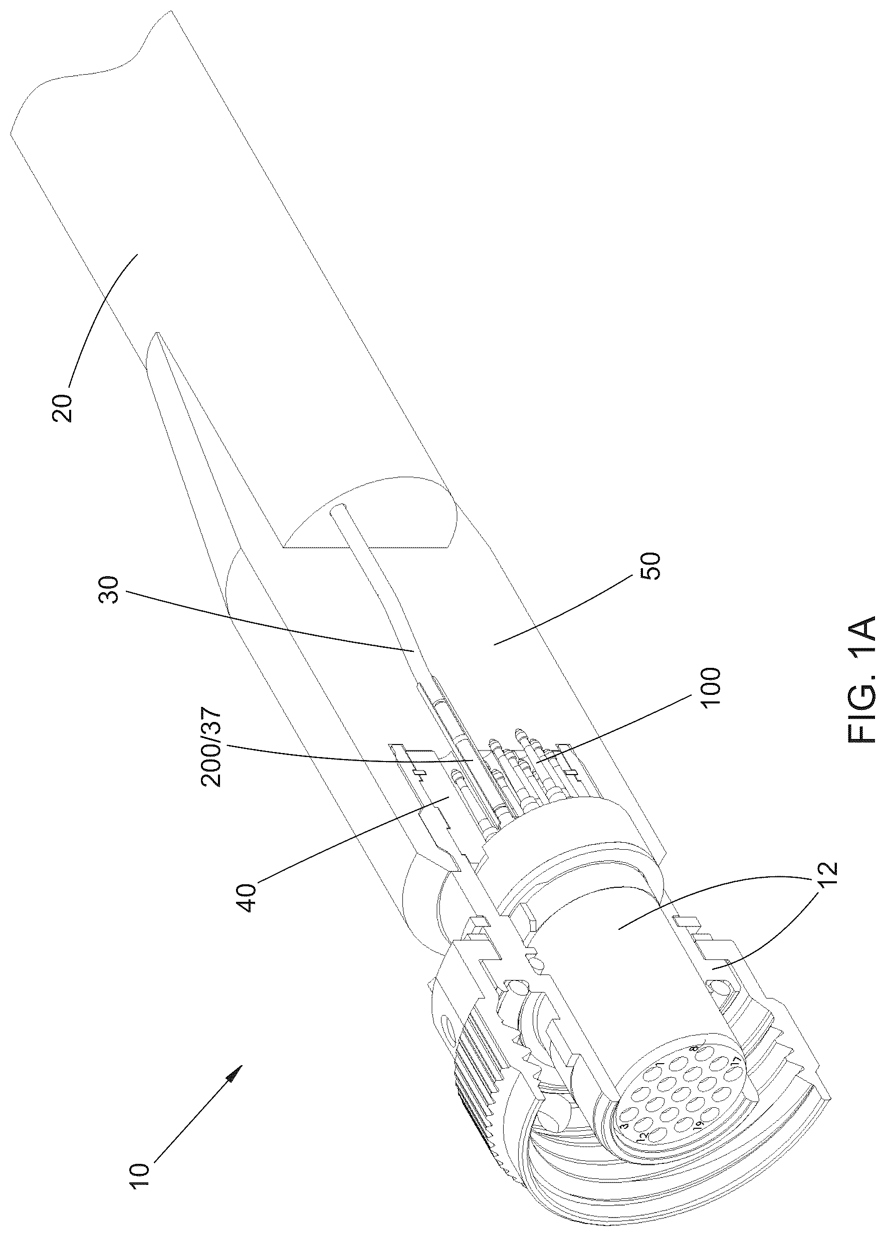 Patent US12308585 Figure 1 – Multiple-contact electrical connector assembly