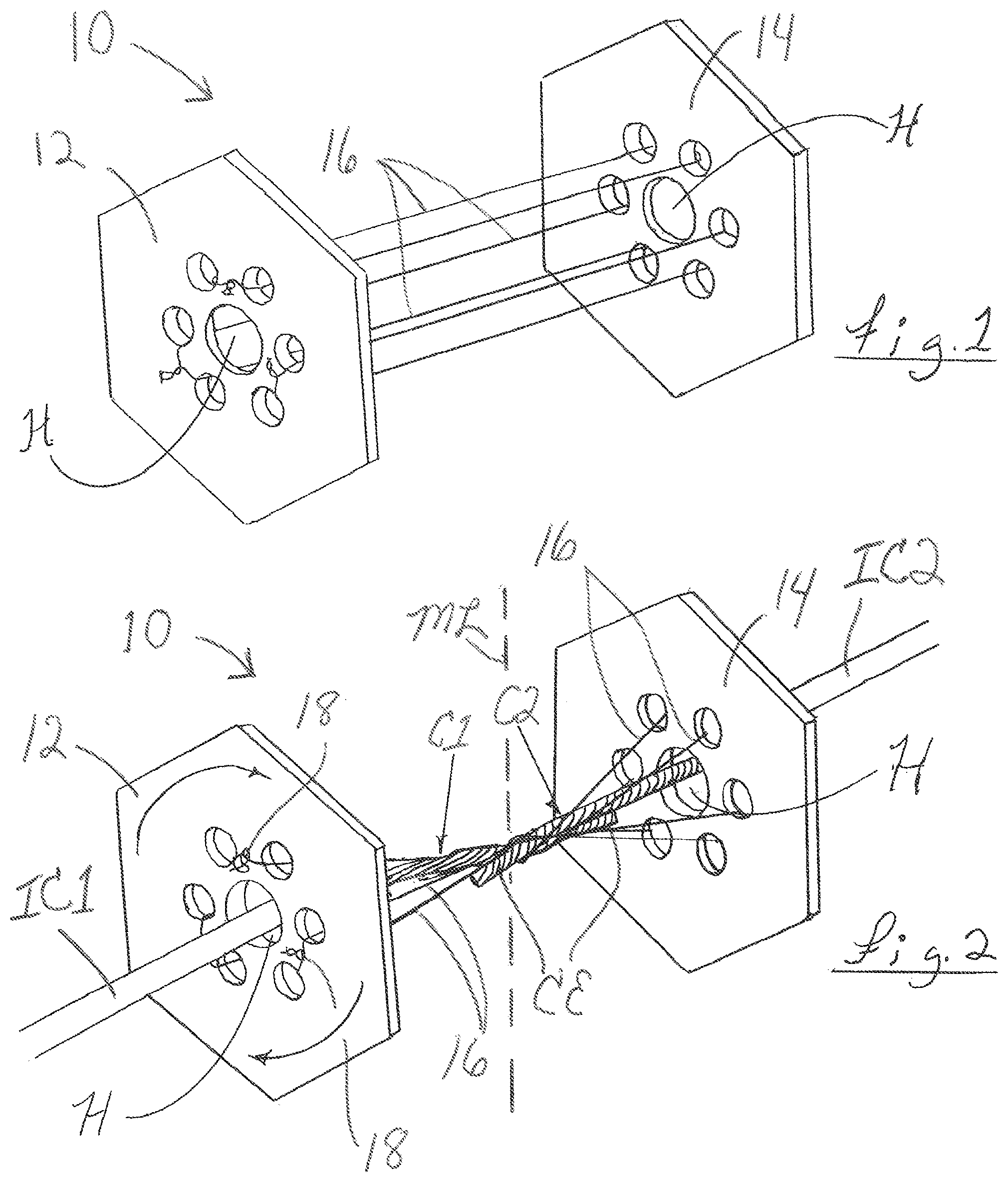 Patent US12308589 Figure 1 – Connectors and methods utilizing wire/line wrapping