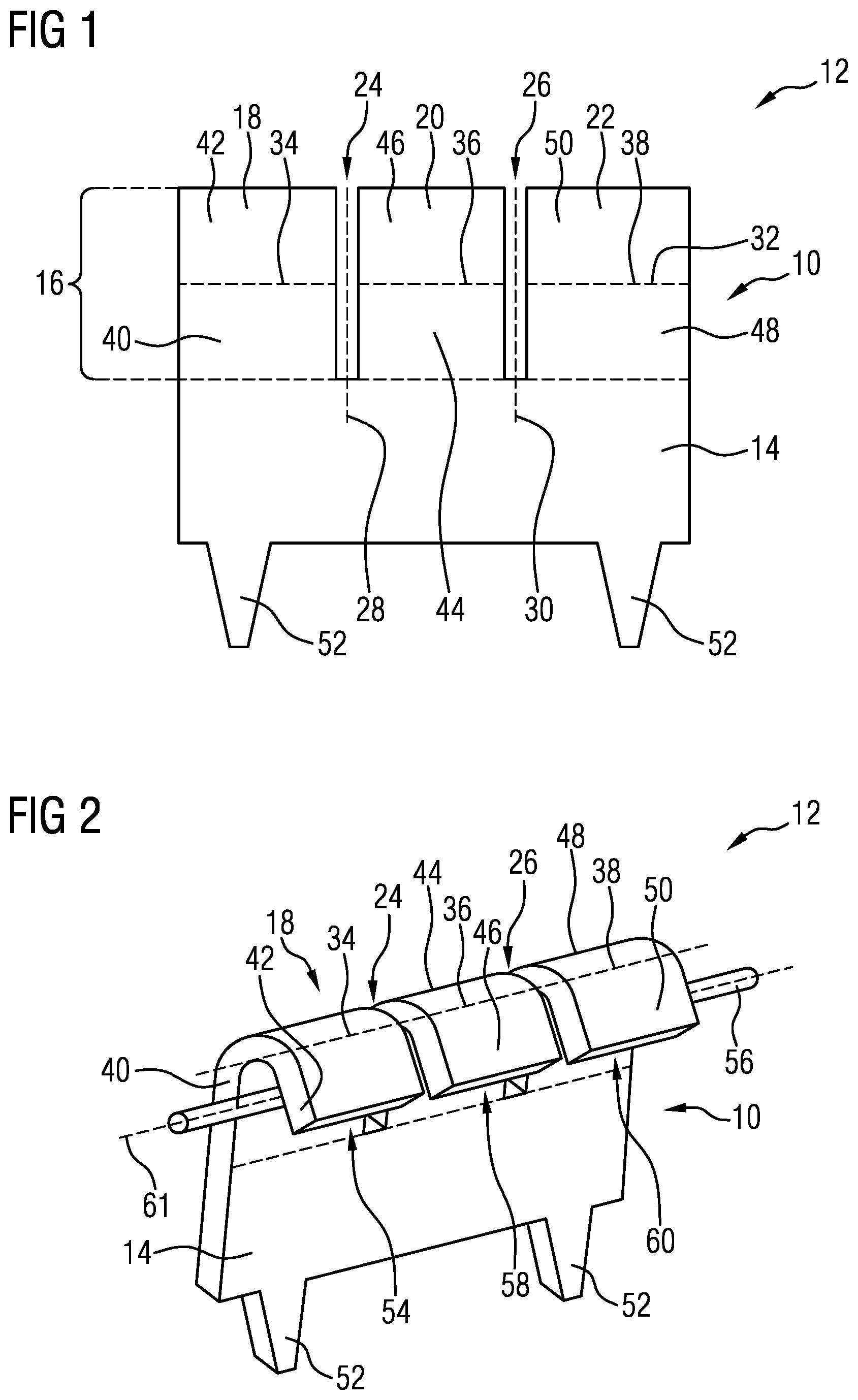 Patent US12308593 Figure 1 – Crimping element and method for producing a crimping element