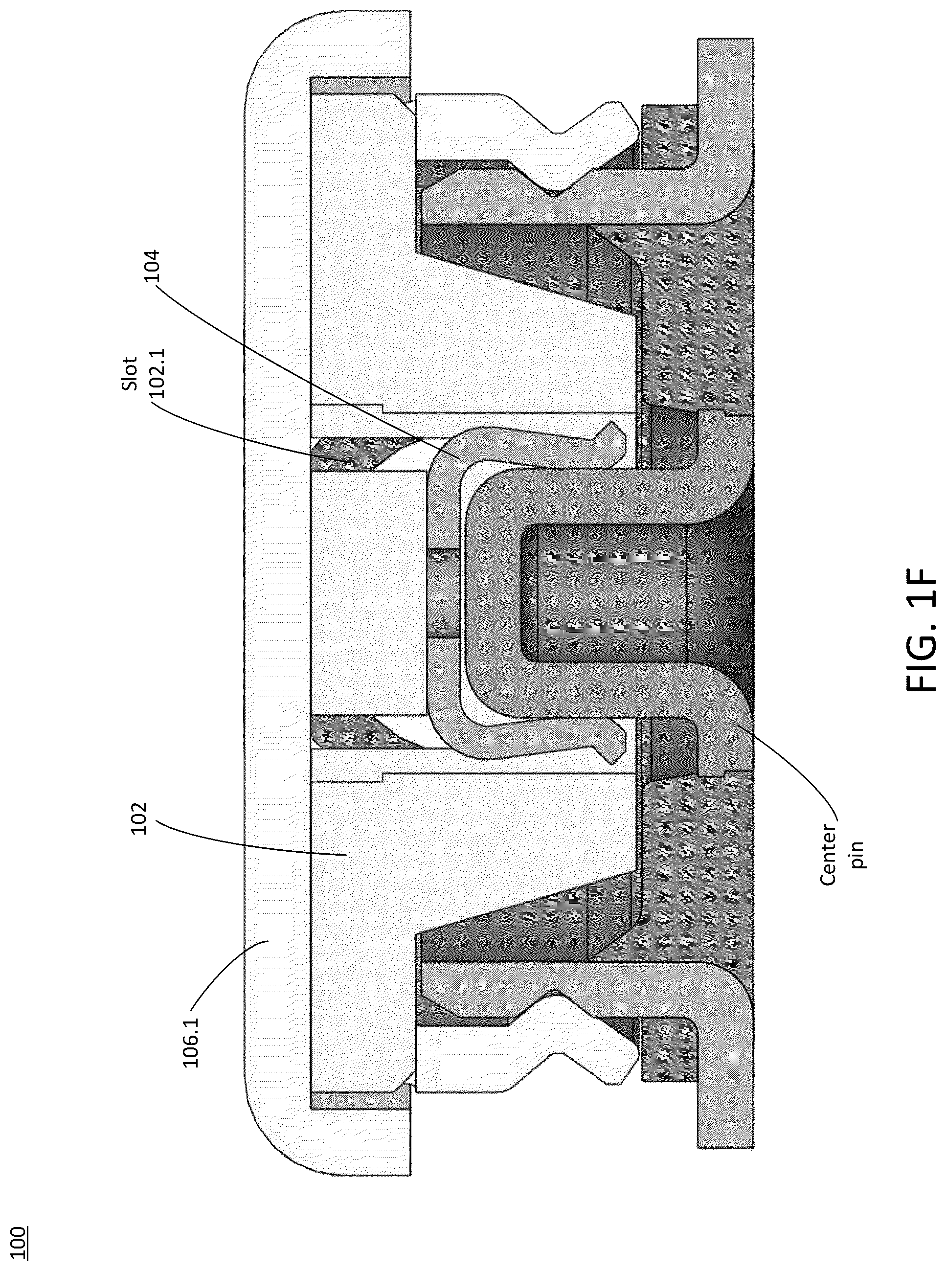 Patent US12308594 Figure 6 – Ultra-low profile coaxial cable connector