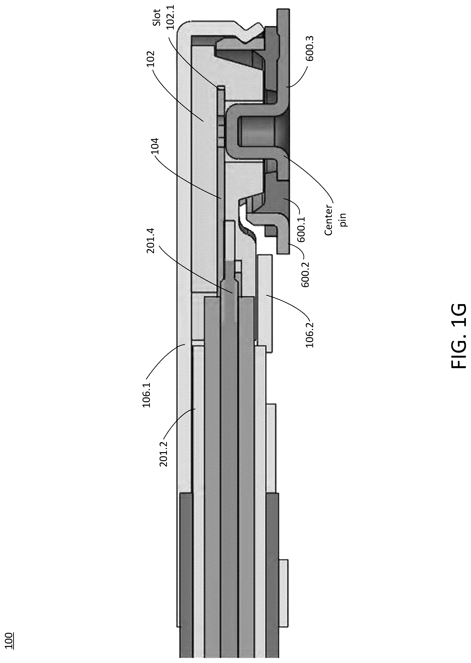 Patent US12308594 Figure 7 – Ultra-low profile coaxial cable connector