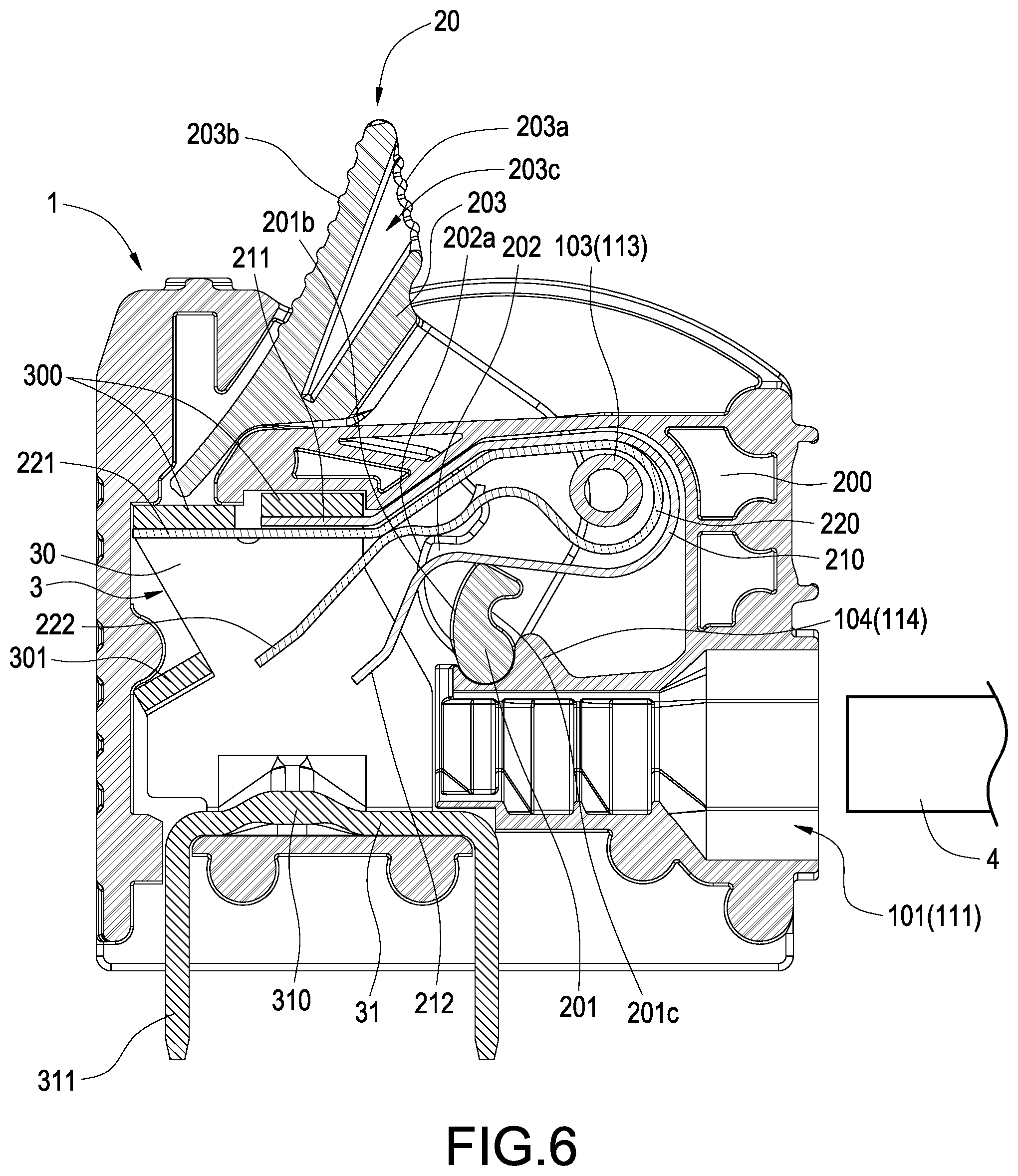 Patent US12308595 Figure 6 – Composite elastic wiring device