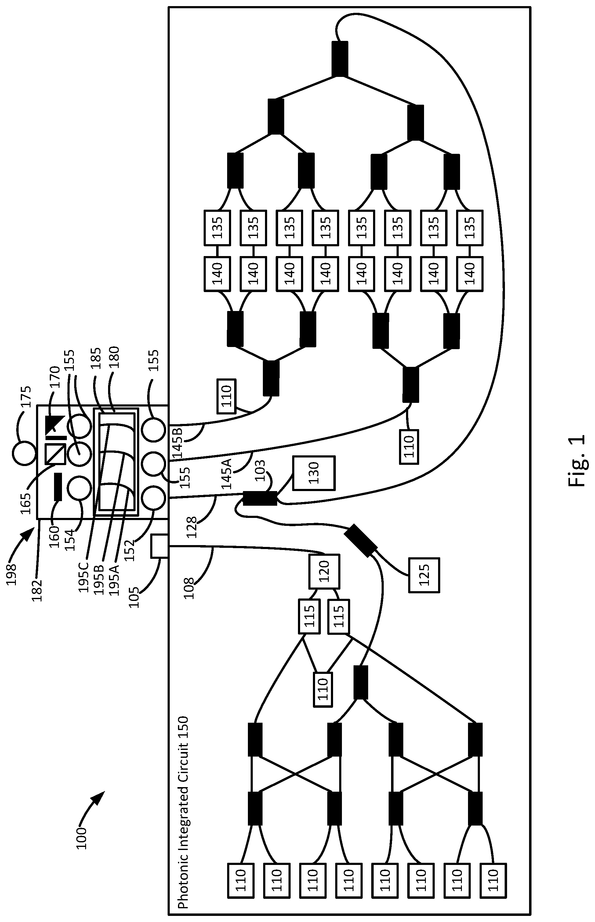 Patent US12308609 Figure 1 – Integration of optical gain subassembly with silicon photonics