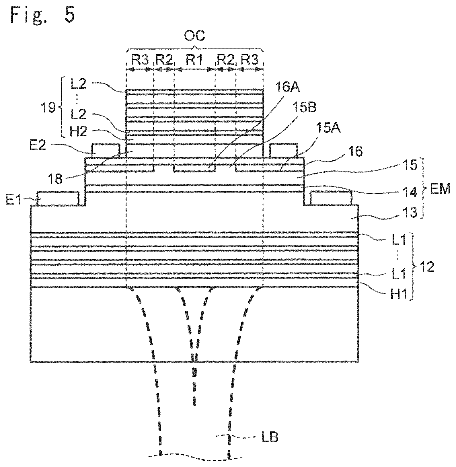 Patent US12308614 Figure 3 – Vertical cavity surface emitting device