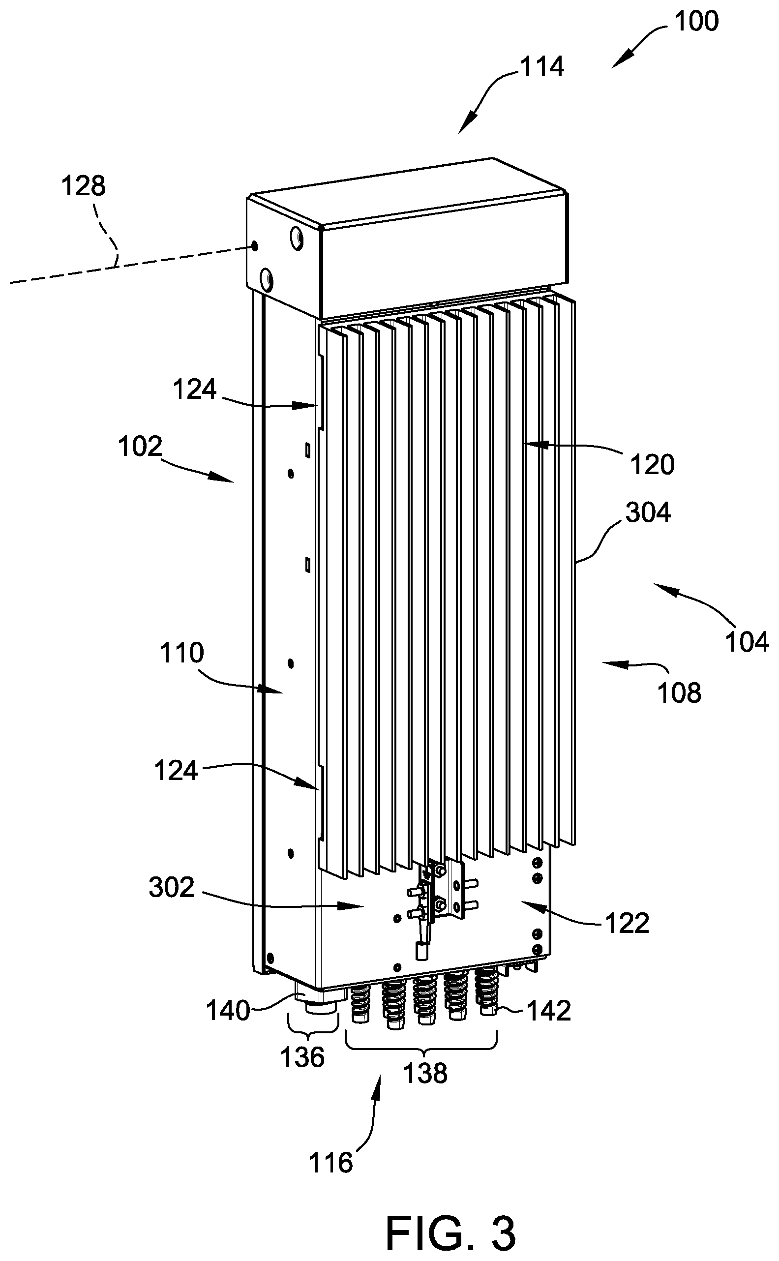 Patent US12308621 Figure 3 – Power distribution enclosure having a combined reconfigurable service entrance and a DC distribution section