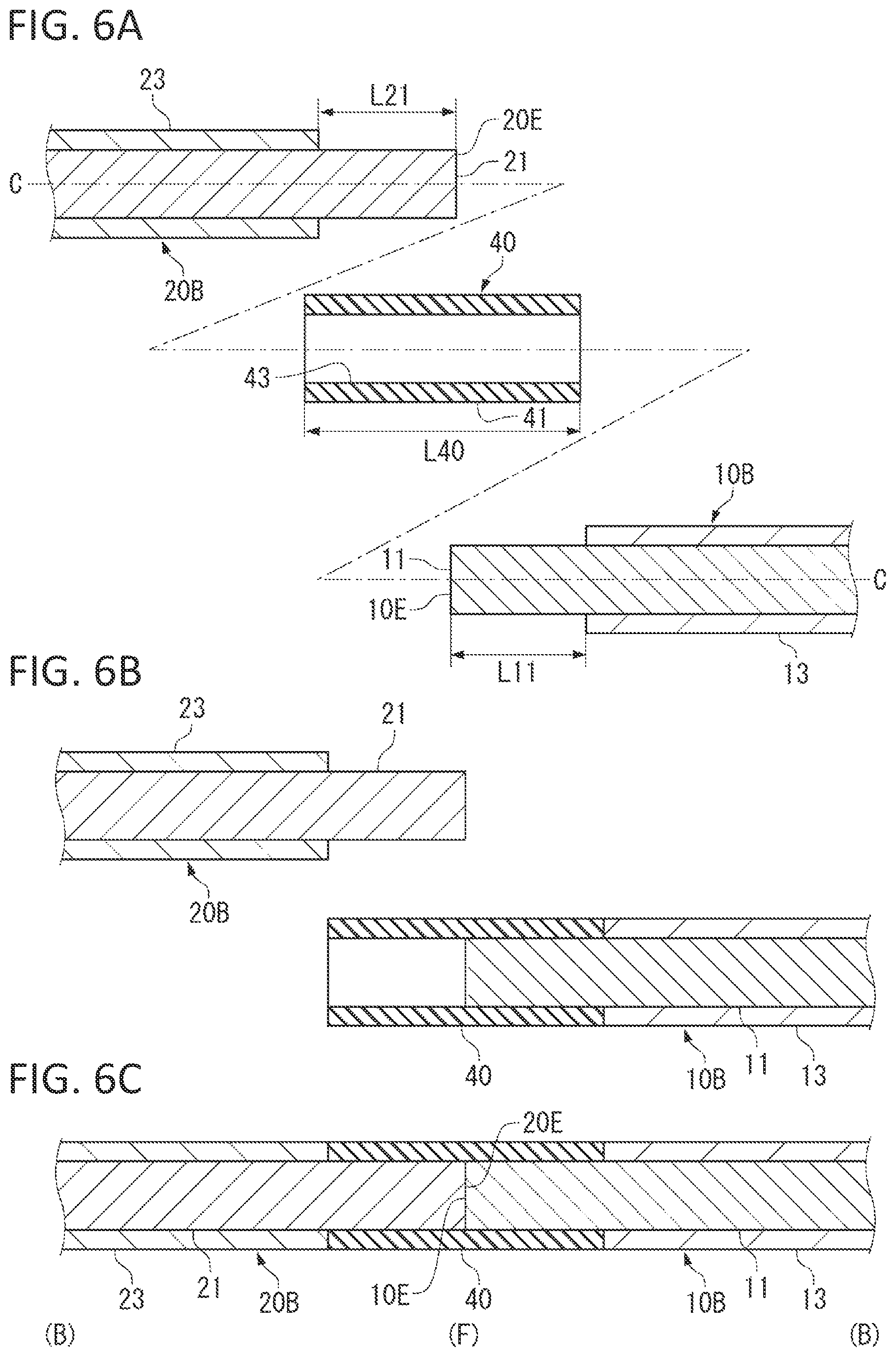 Patent US12308625 Figure 6 – Electric wire connection body, method of manufacturing electric wire connection body, sensor element, and method of manufacturing sensor element
