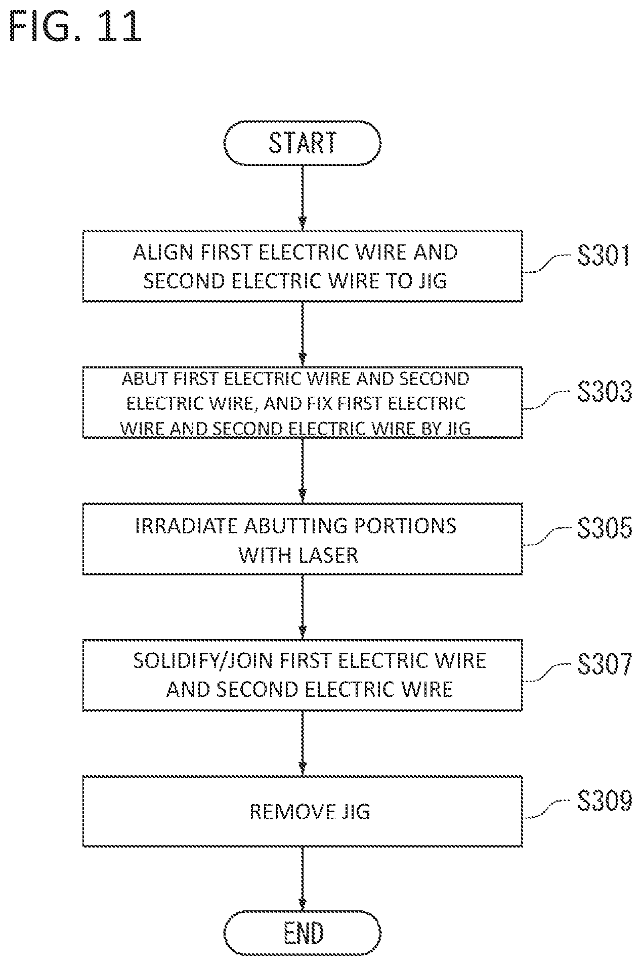 Patent US12308625 Figure 11 – Electric wire connection body, method of manufacturing electric wire connection body, sensor element, and method of manufacturing sensor element