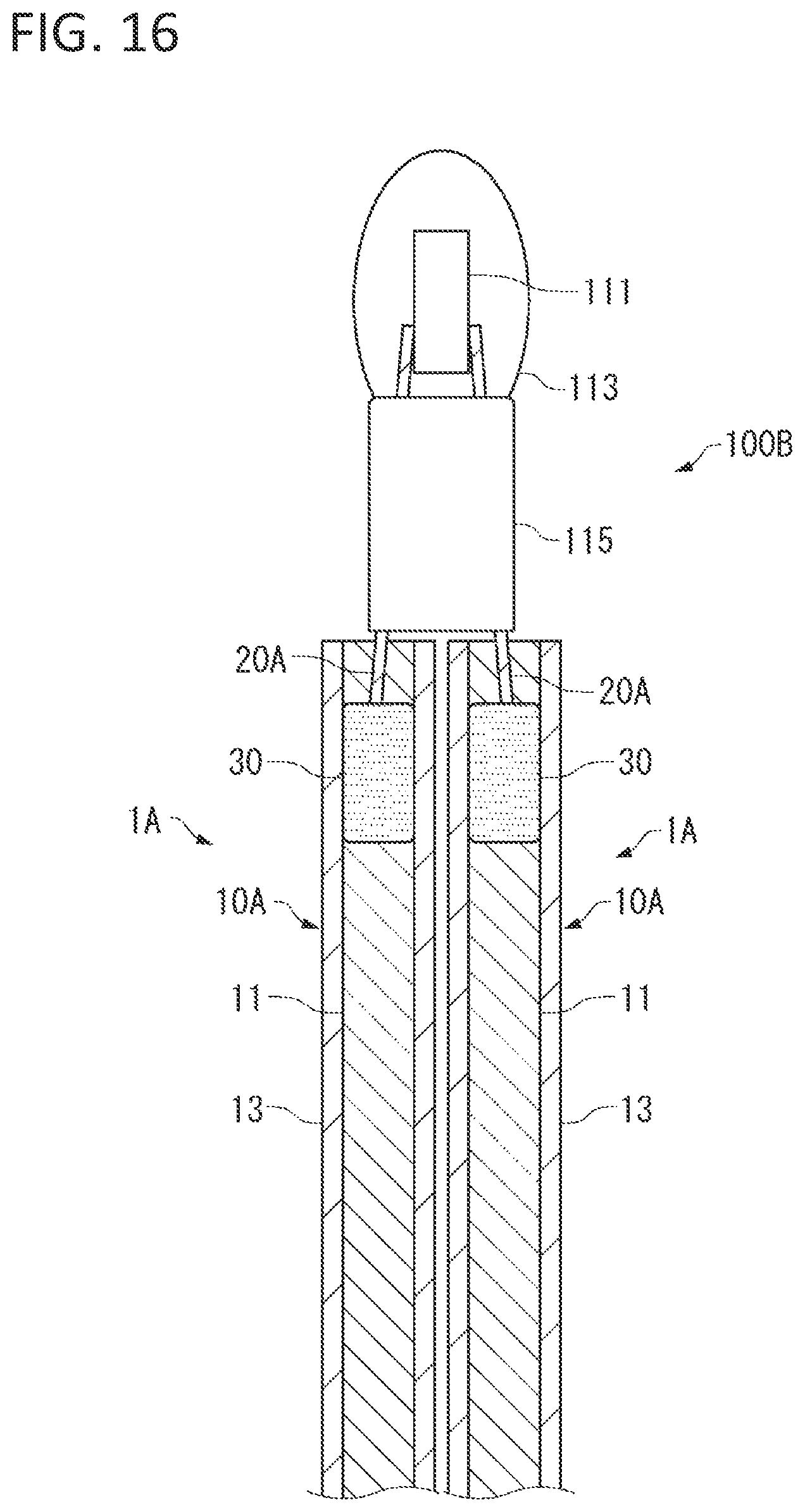 Patent US12308625 Figure 16 – Electric wire connection body, method of manufacturing electric wire connection body, sensor element, and method of manufacturing sensor element