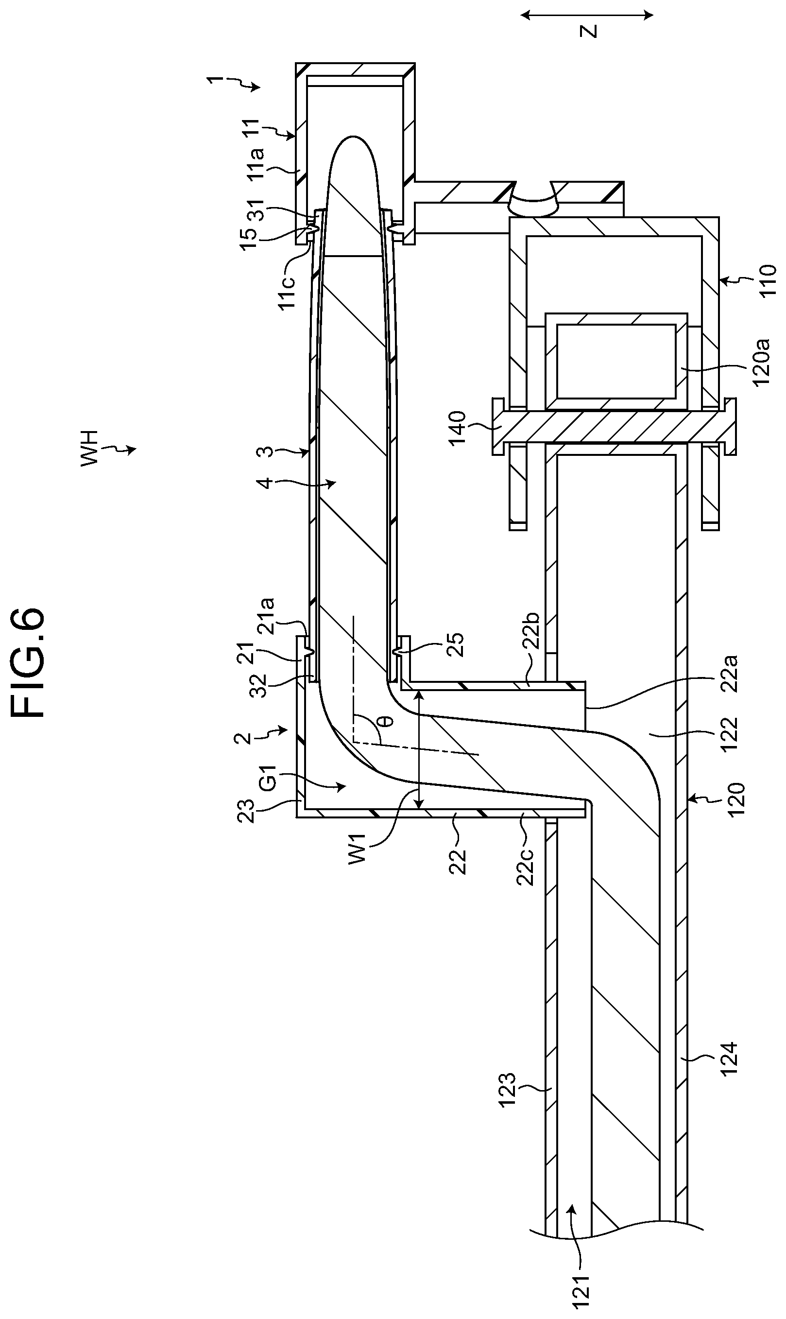 Patent US12308626 Figure 6 – Wire harness having improved followability to a rotational motion of a link mechanism