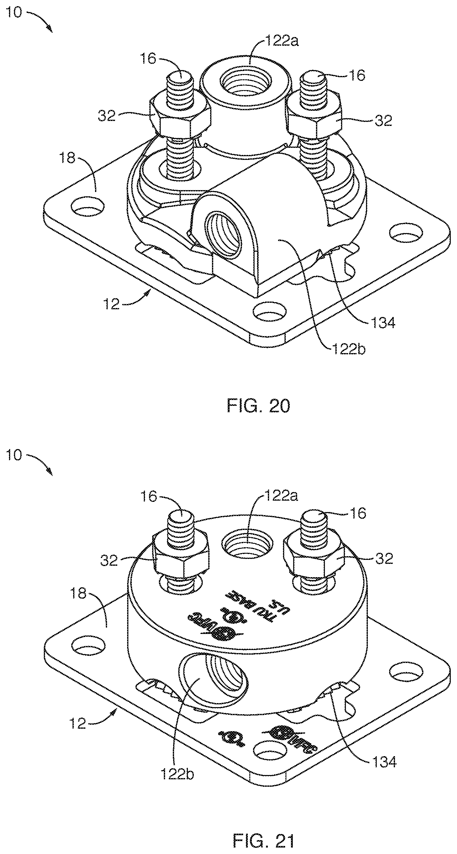 Patent US12308627 Figure 13 – Self-registering, -squaring, and -supporting mount apparatus and method