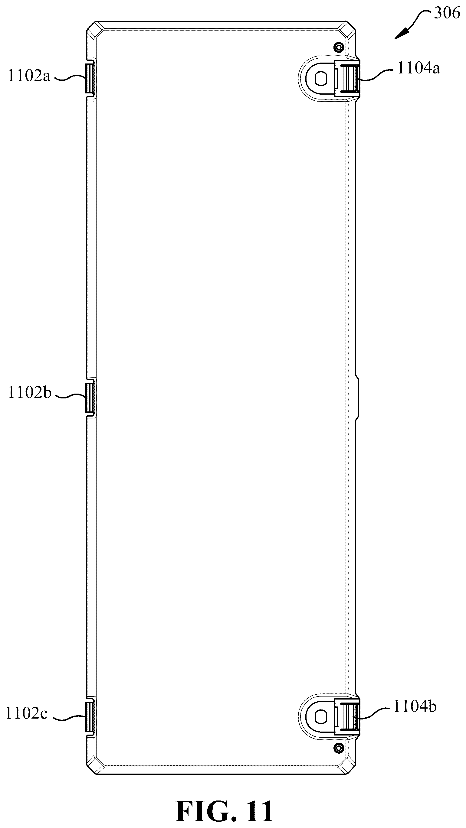 Patent US12308630 Figure 12 – Adjustable insert system for wall-mounted enclosures