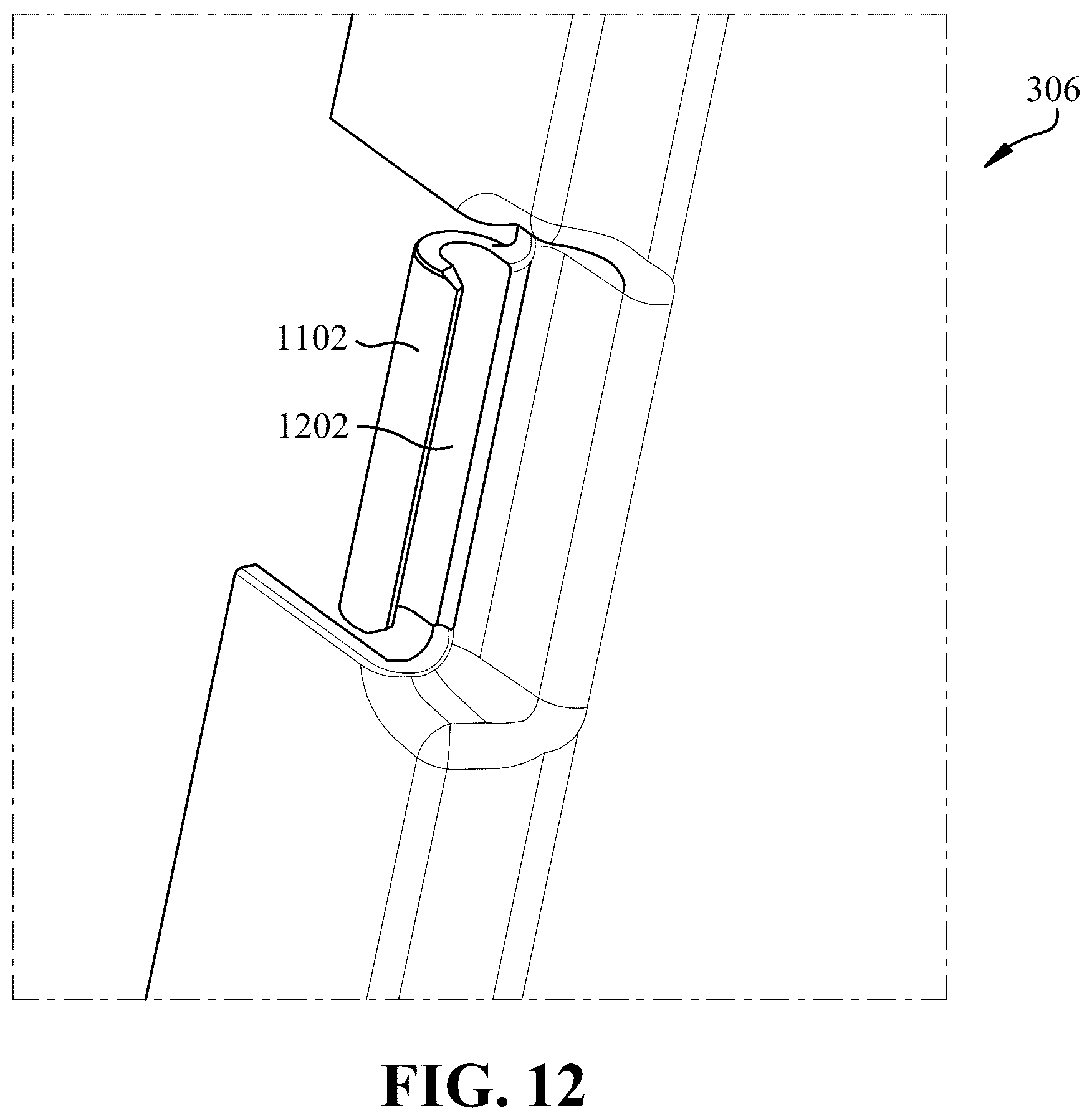 Patent US12308630 Figure 13 – Adjustable insert system for wall-mounted enclosures