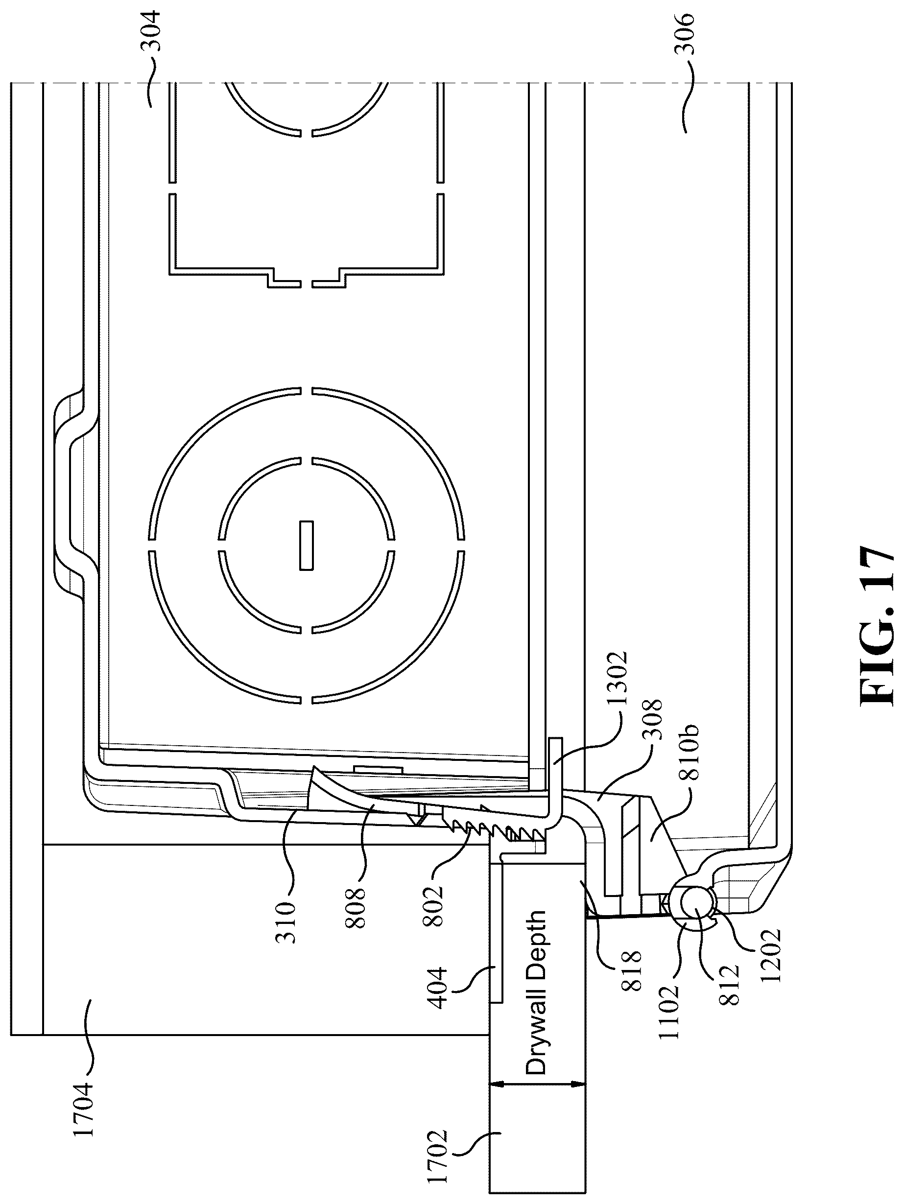 Patent US12308630 Figure 18 – Adjustable insert system for wall-mounted enclosures