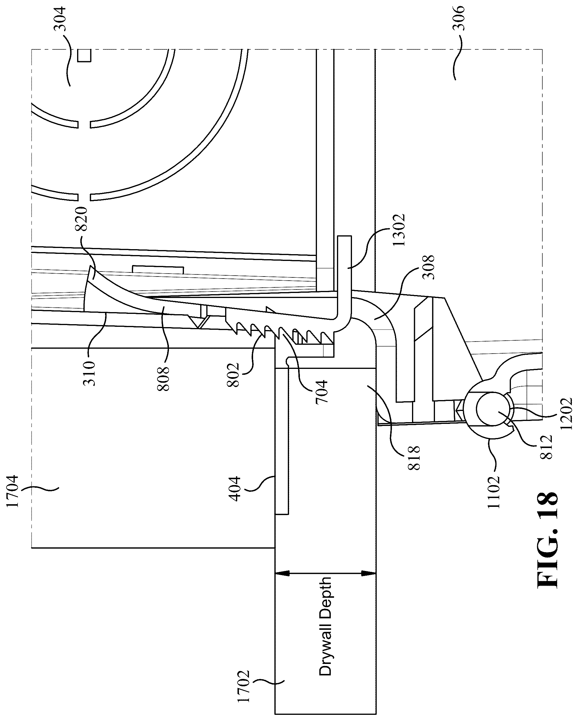 Patent US12308630 Figure 19 – Adjustable insert system for wall-mounted enclosures