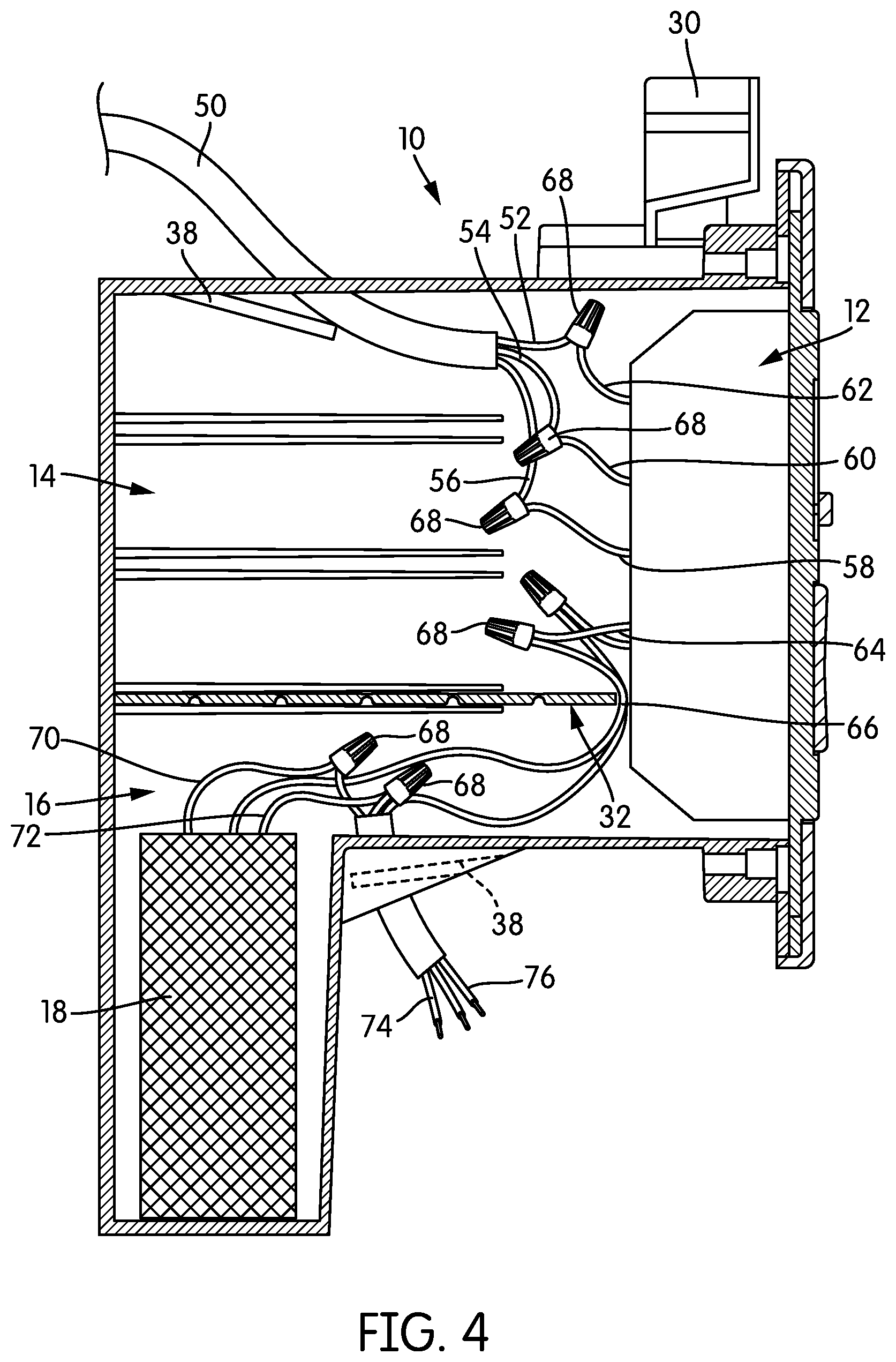 Patent US12308631 Figure 4 – Electrical gang box with driver compartment