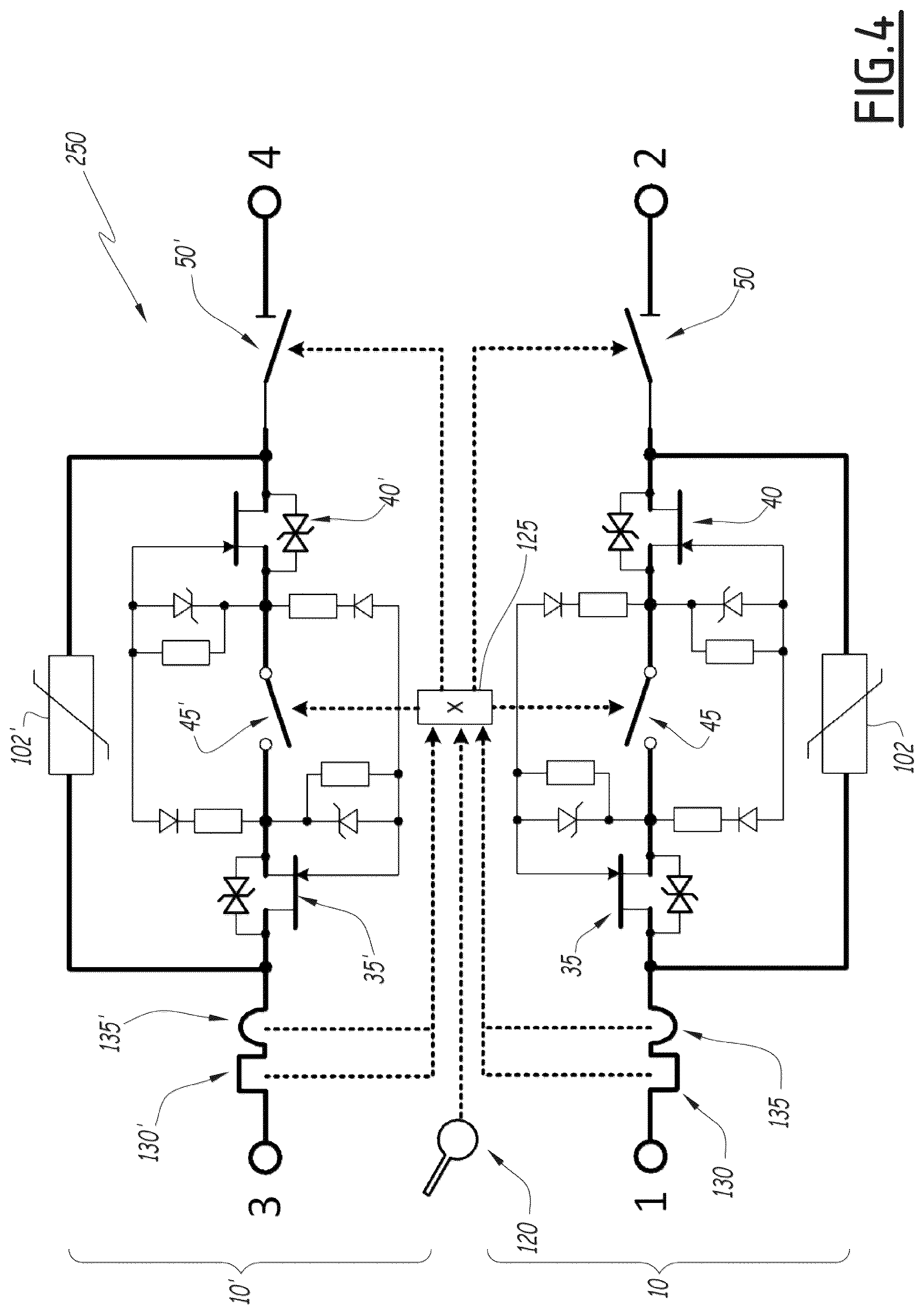Patent US12308633 Figure 4 – Electric switching device and associated switching system and method