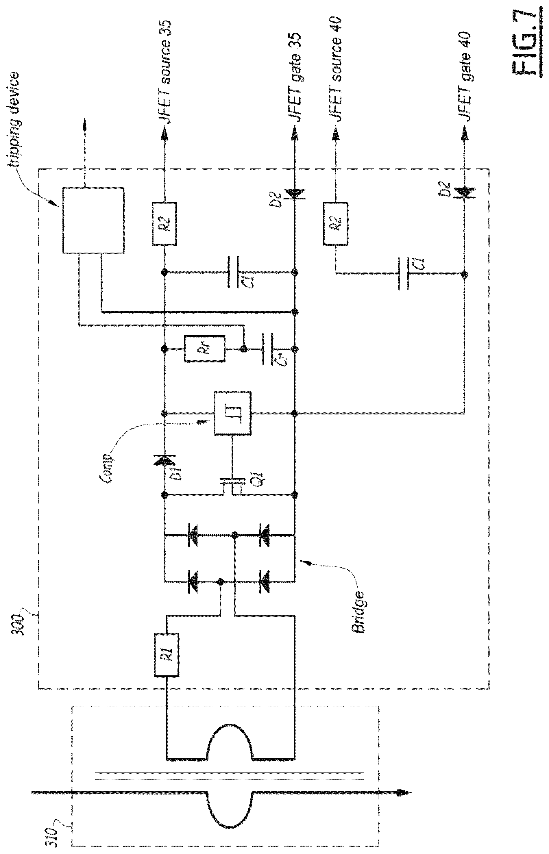 Patent US12308633 Figure 7 – Electric switching device and associated switching system and method