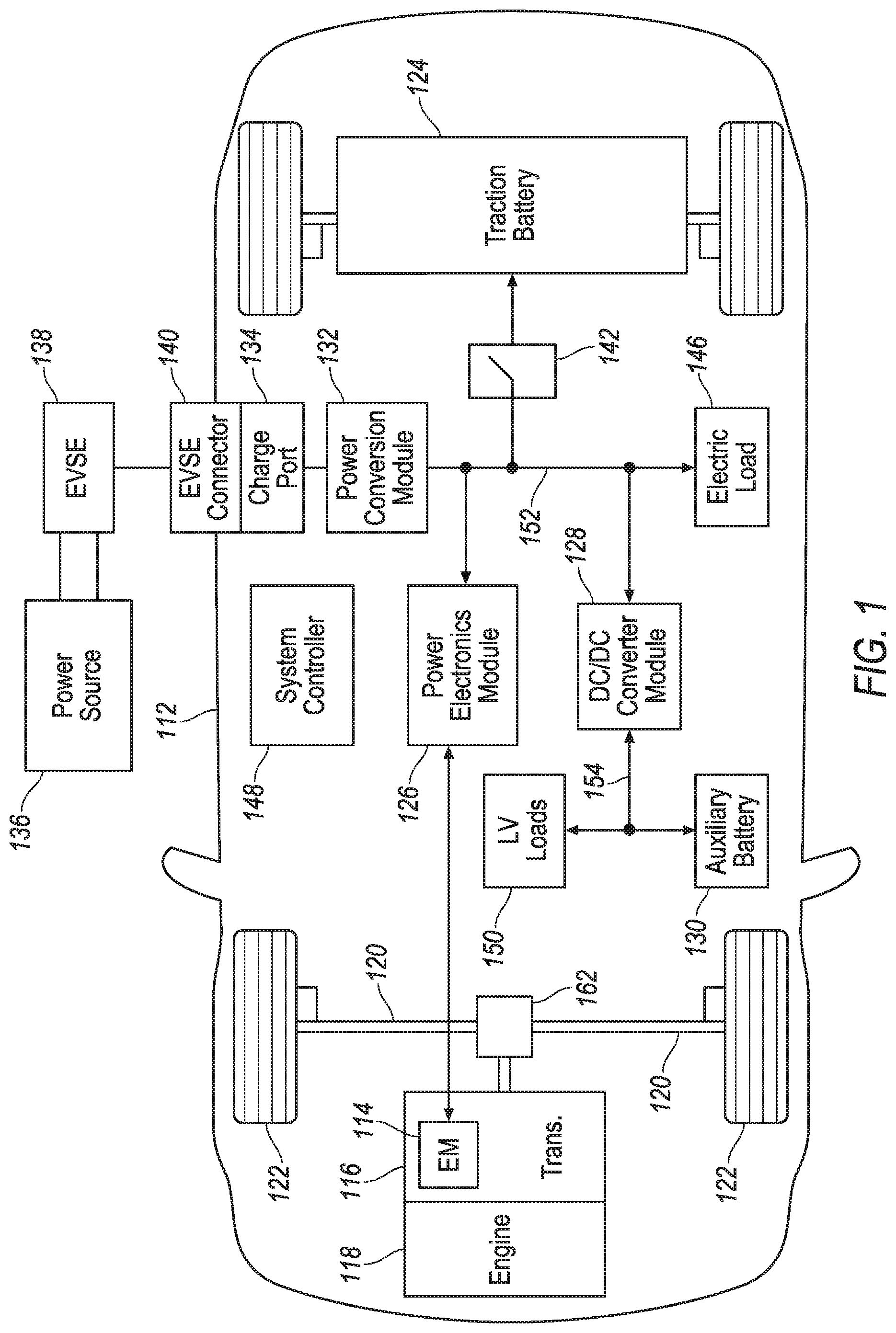 Patent US12308649 Figure 1 – Control of vehicle and home energy storage systems