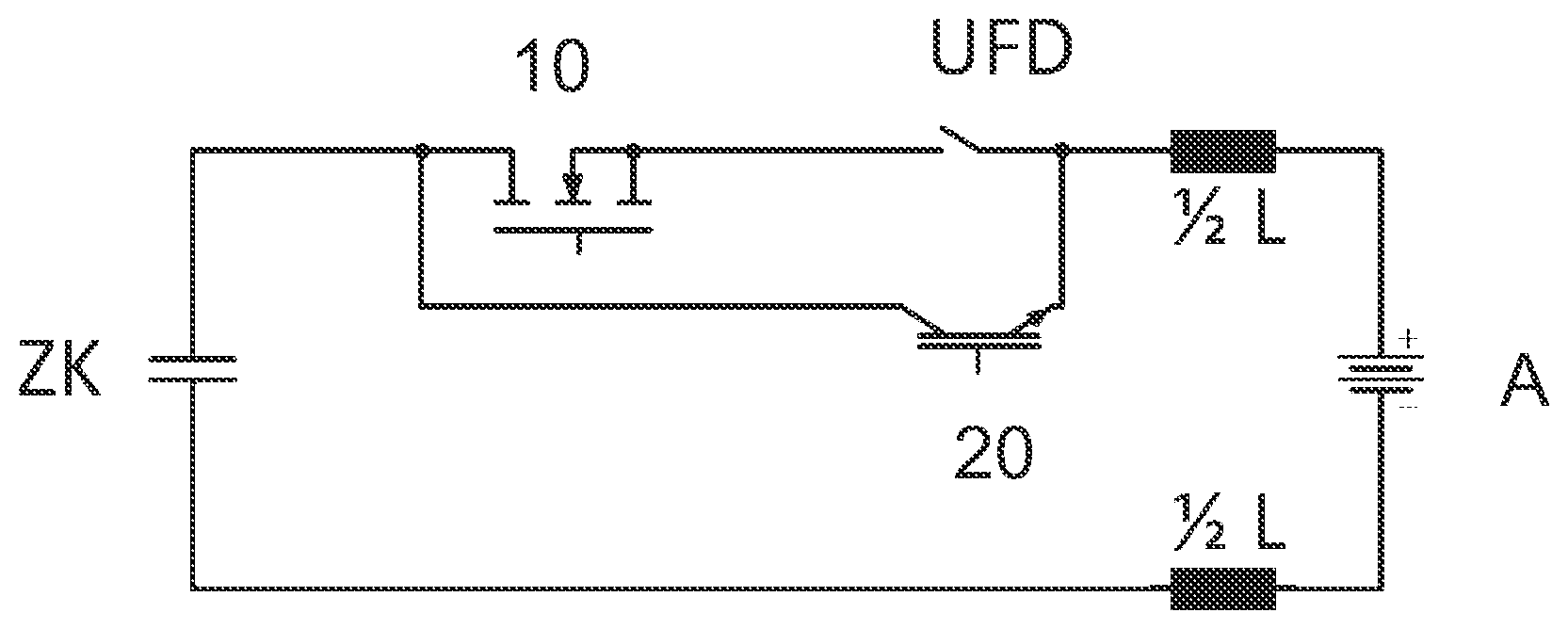 Patent US12308651 Figure 1 – Circuit arrangement for decoupling a rechargeable battery of an inverter