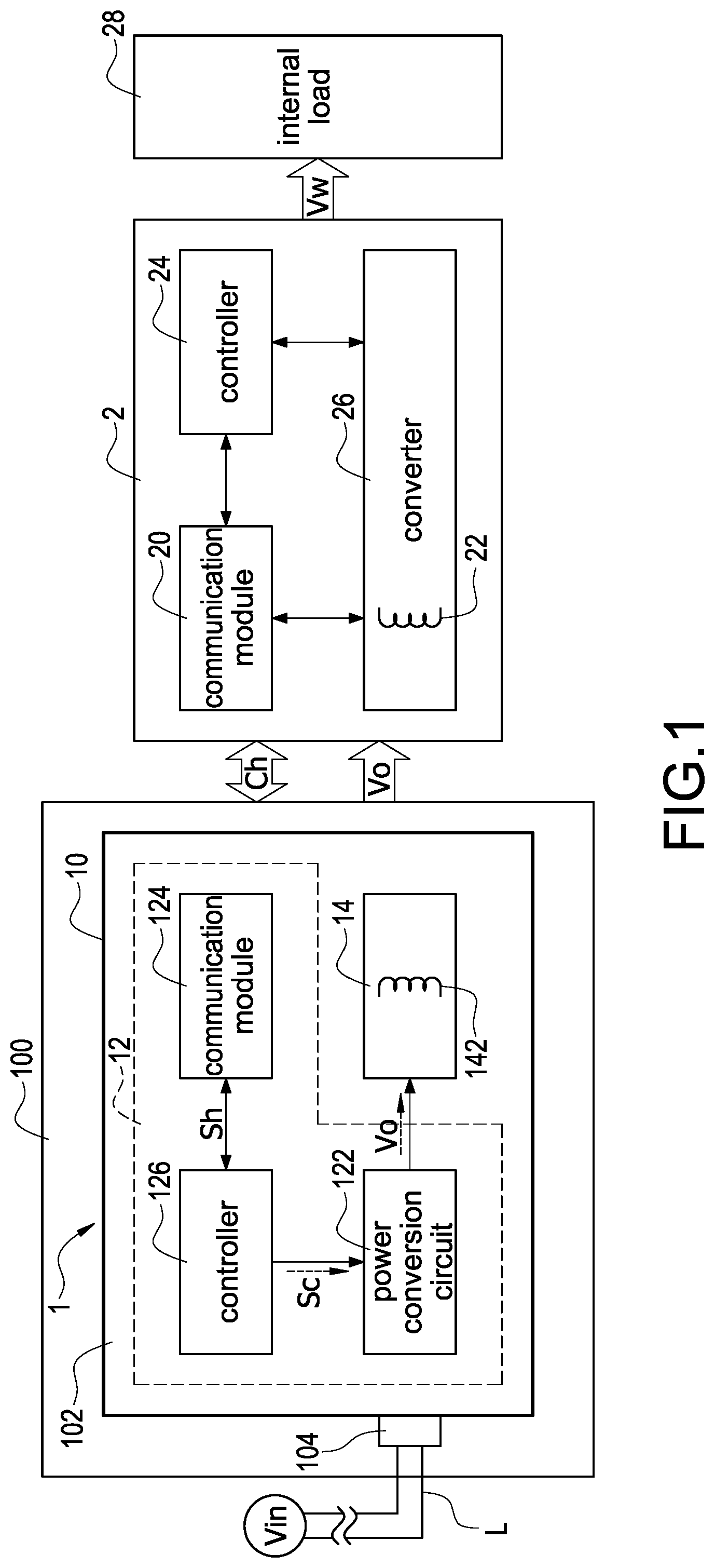 Patent US12308654 Figure 1 – Wireless charging apparatus with embedded function