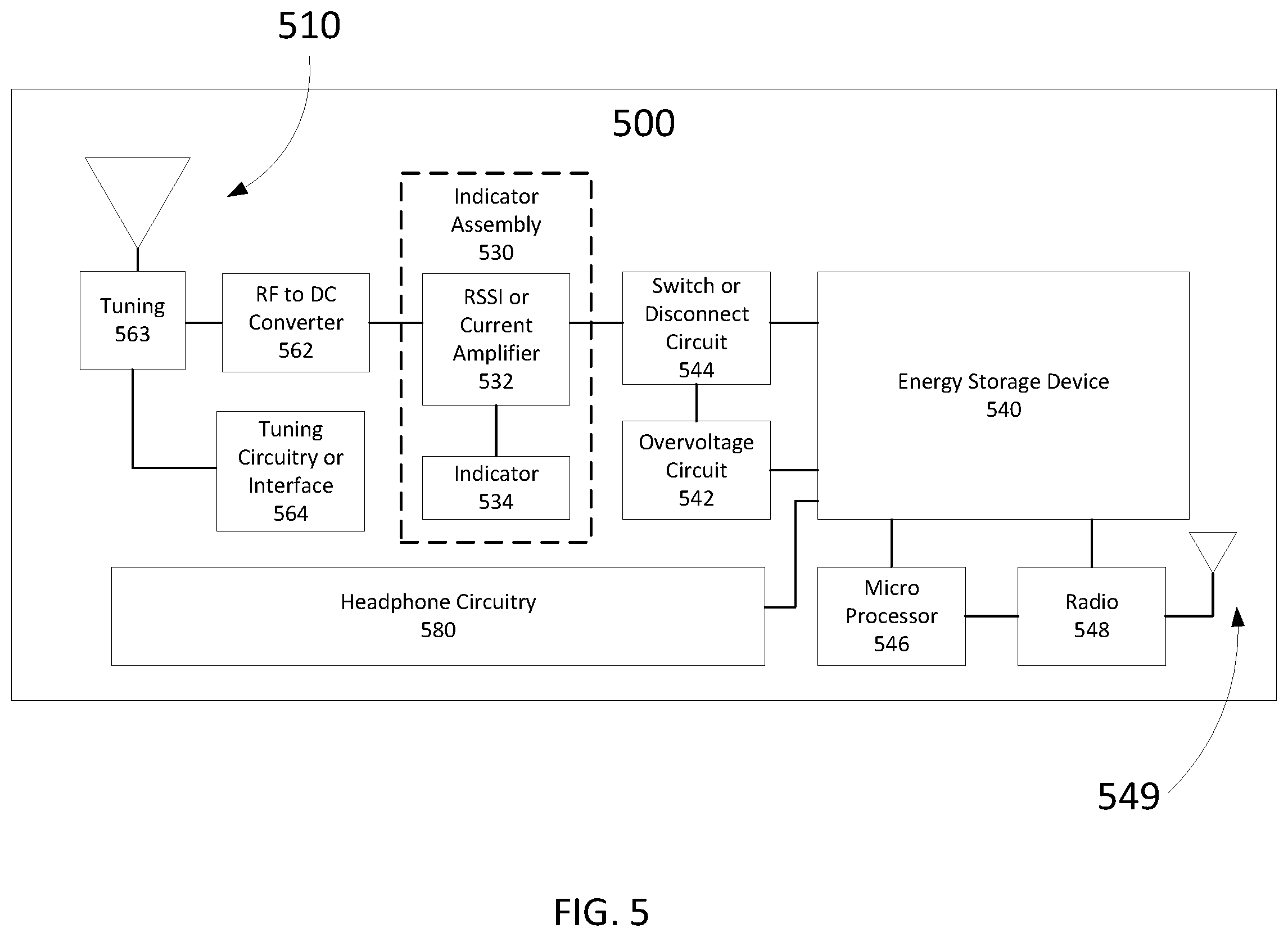Patent US12308663 Figure 5 – Methods, systems, and apparatus for wireless recharging of battery-powered devices