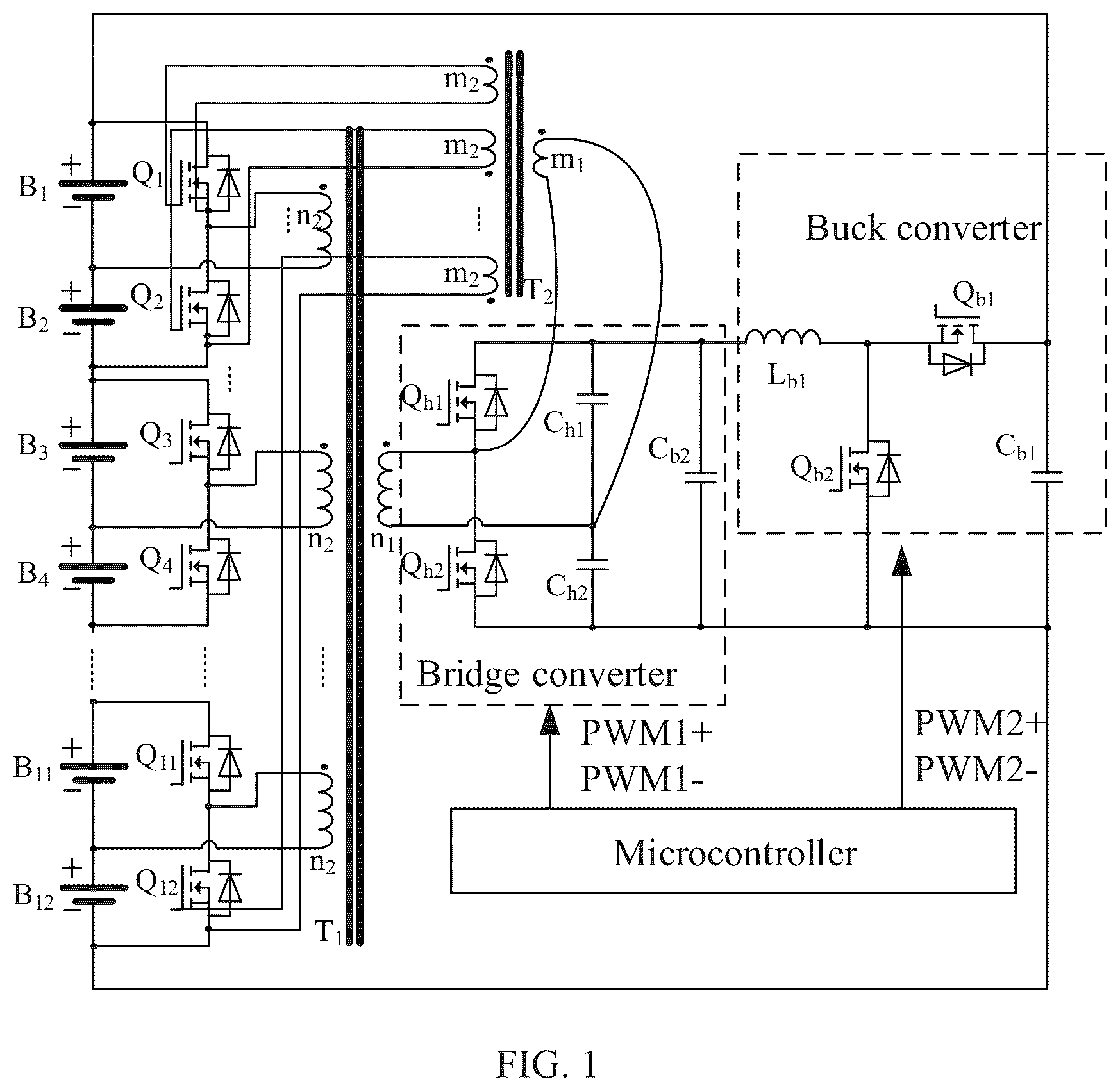 Patent US12308673 Figure 1 – Active equalizer circuit, battery management system, and power supply system