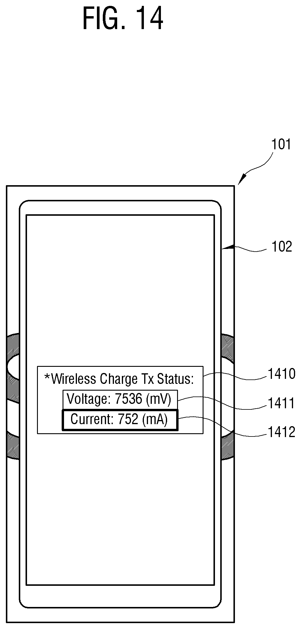 Patent US12308676 Figure 14 – Electronic device capable of identifying a state of a rechargeable battery