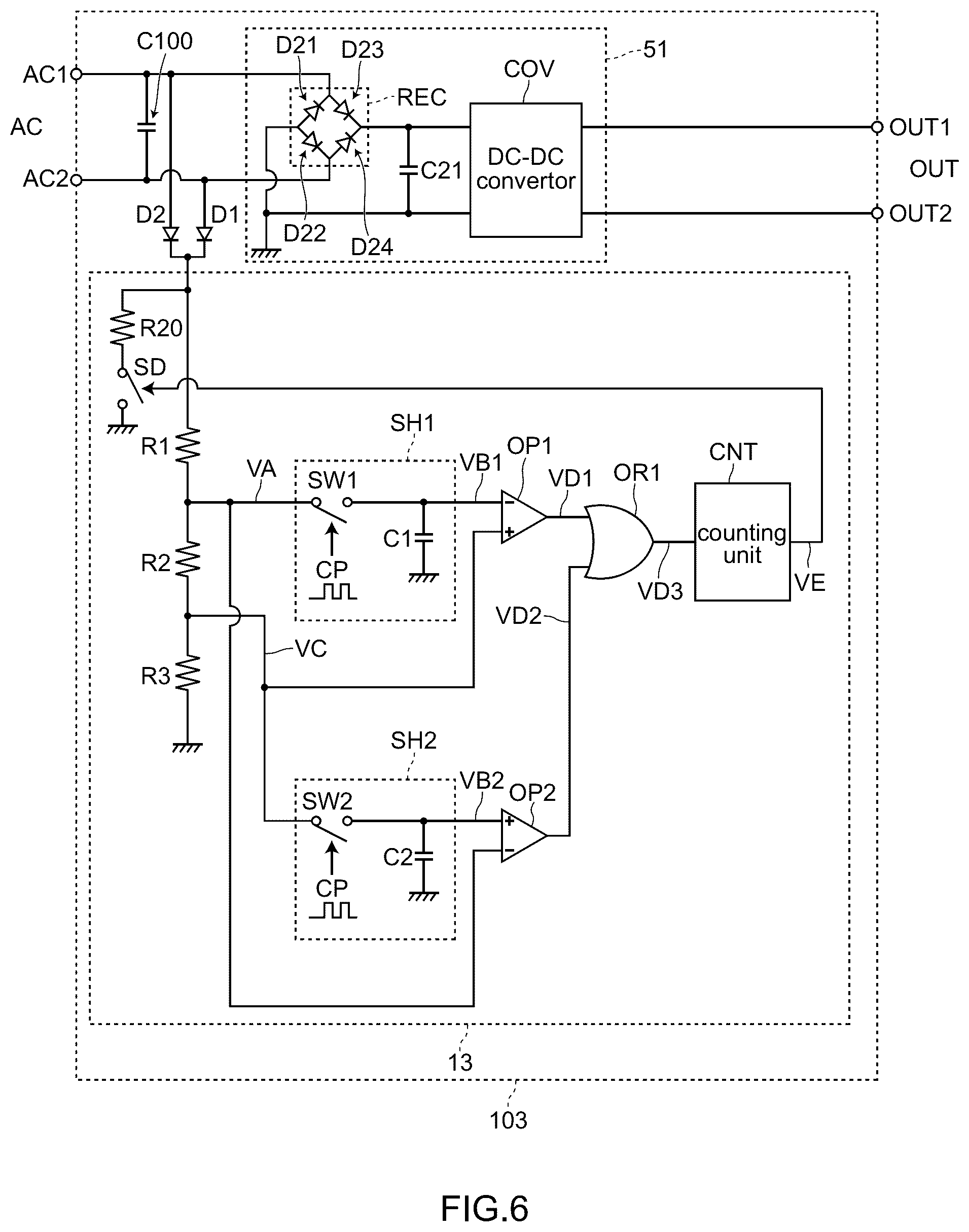Patent US12308688 Figure 6 – Control circuit and power source device