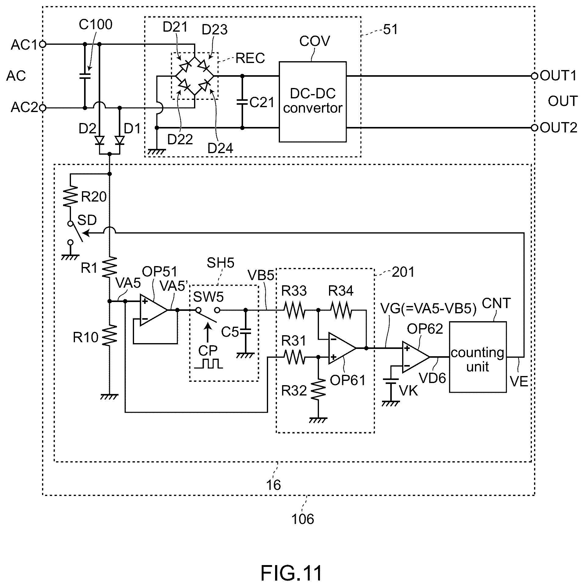 Patent US12308688 Figure 11 – Control circuit and power source device