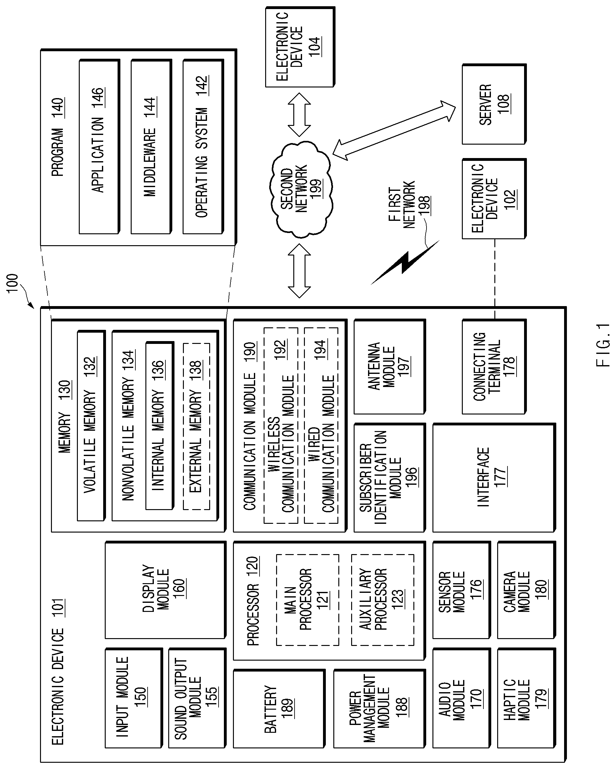 Patent US12308690 Figure 1 – Electronic device and control method therefor