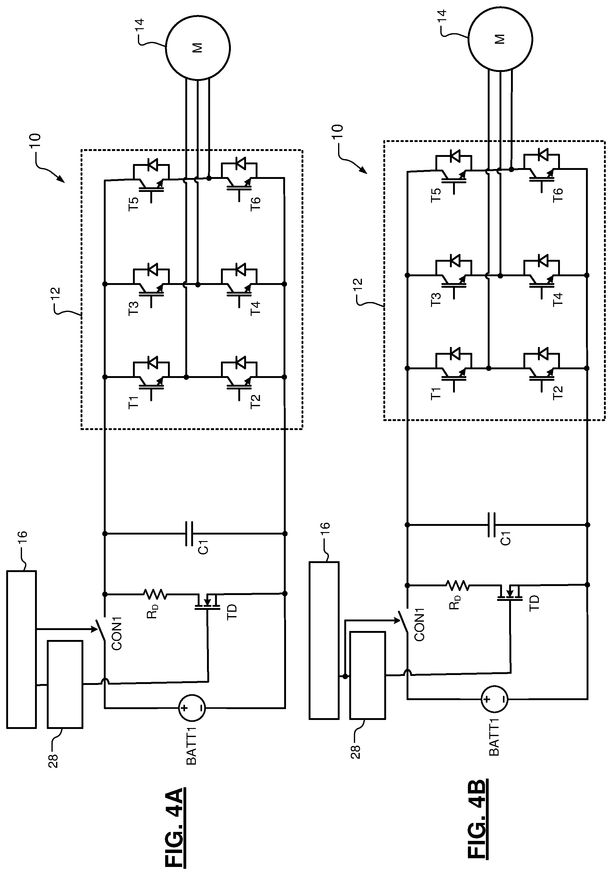 Patent US12308691 Figure 4 – Discharge system for DC capacitors with active loss control