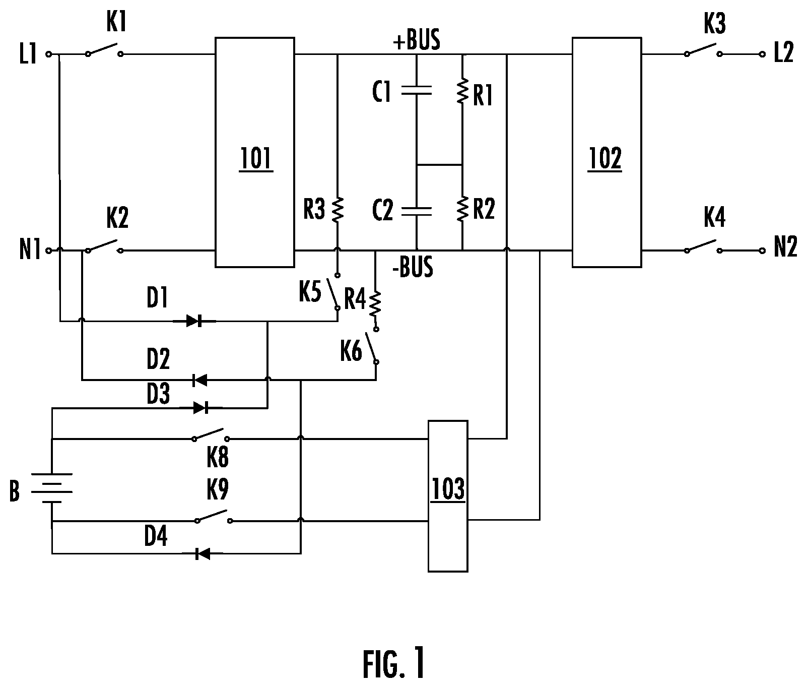 Patent US12308695 Figure 1 – Uninterruptible power supply
