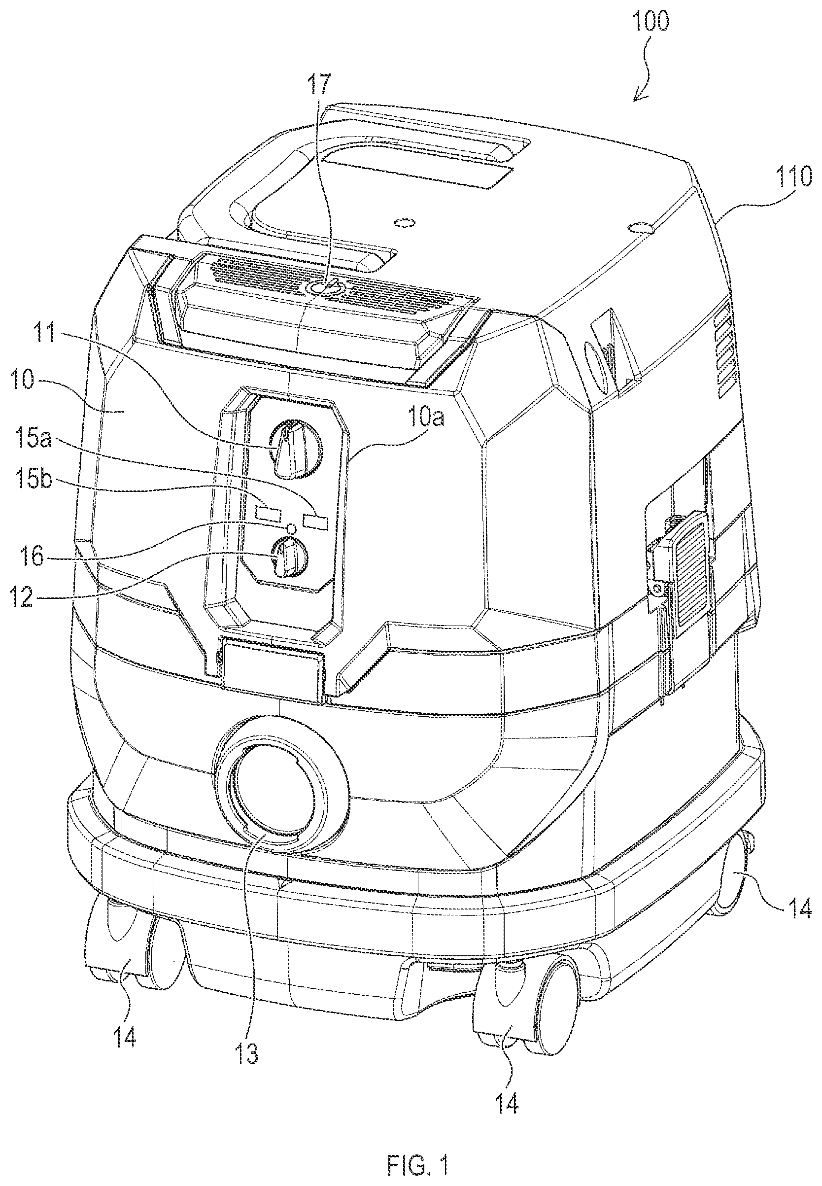 Patent US12308707 Figure 1 – Electric work machine