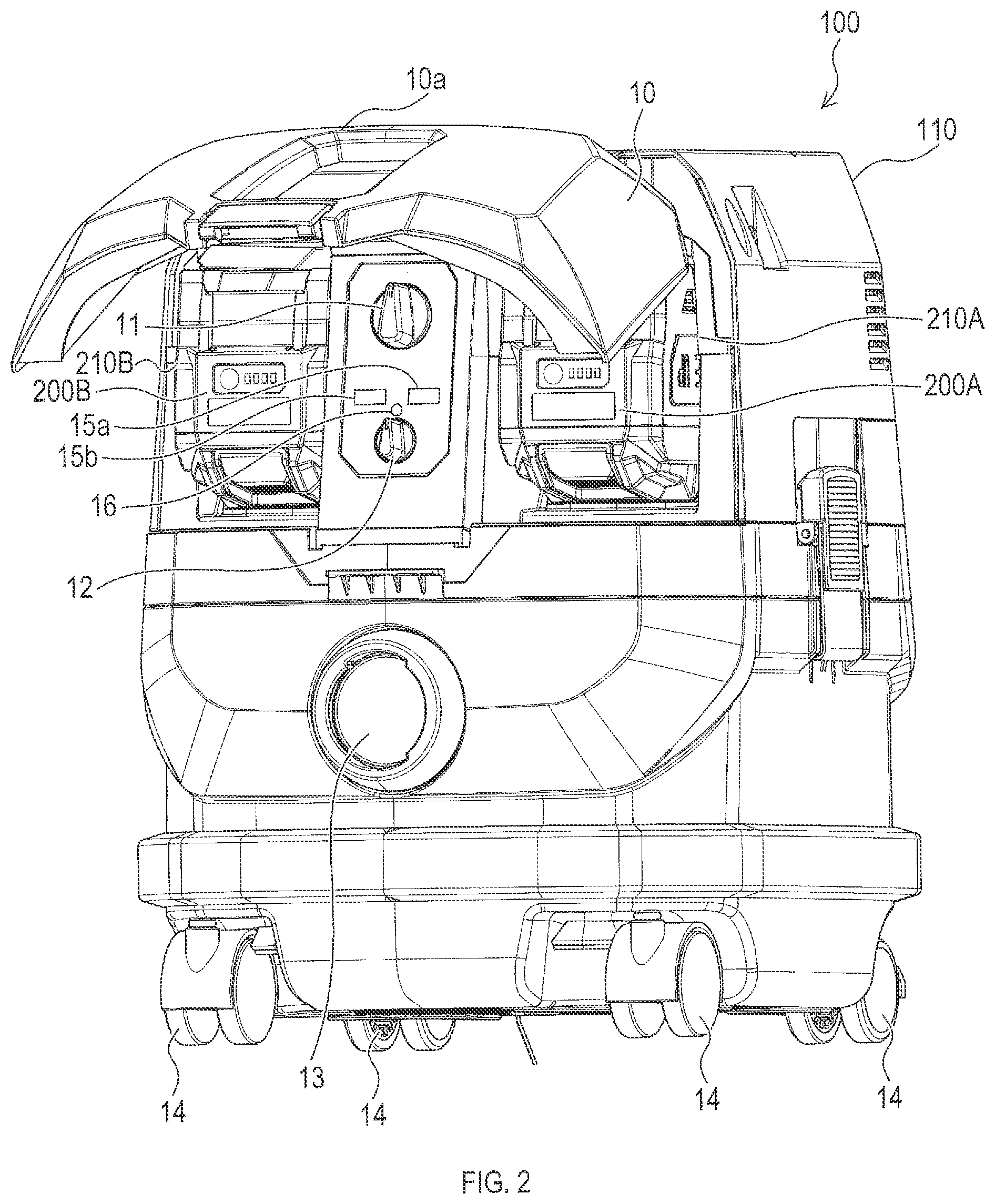 Patent US12308707 Figure 2 – Electric work machine