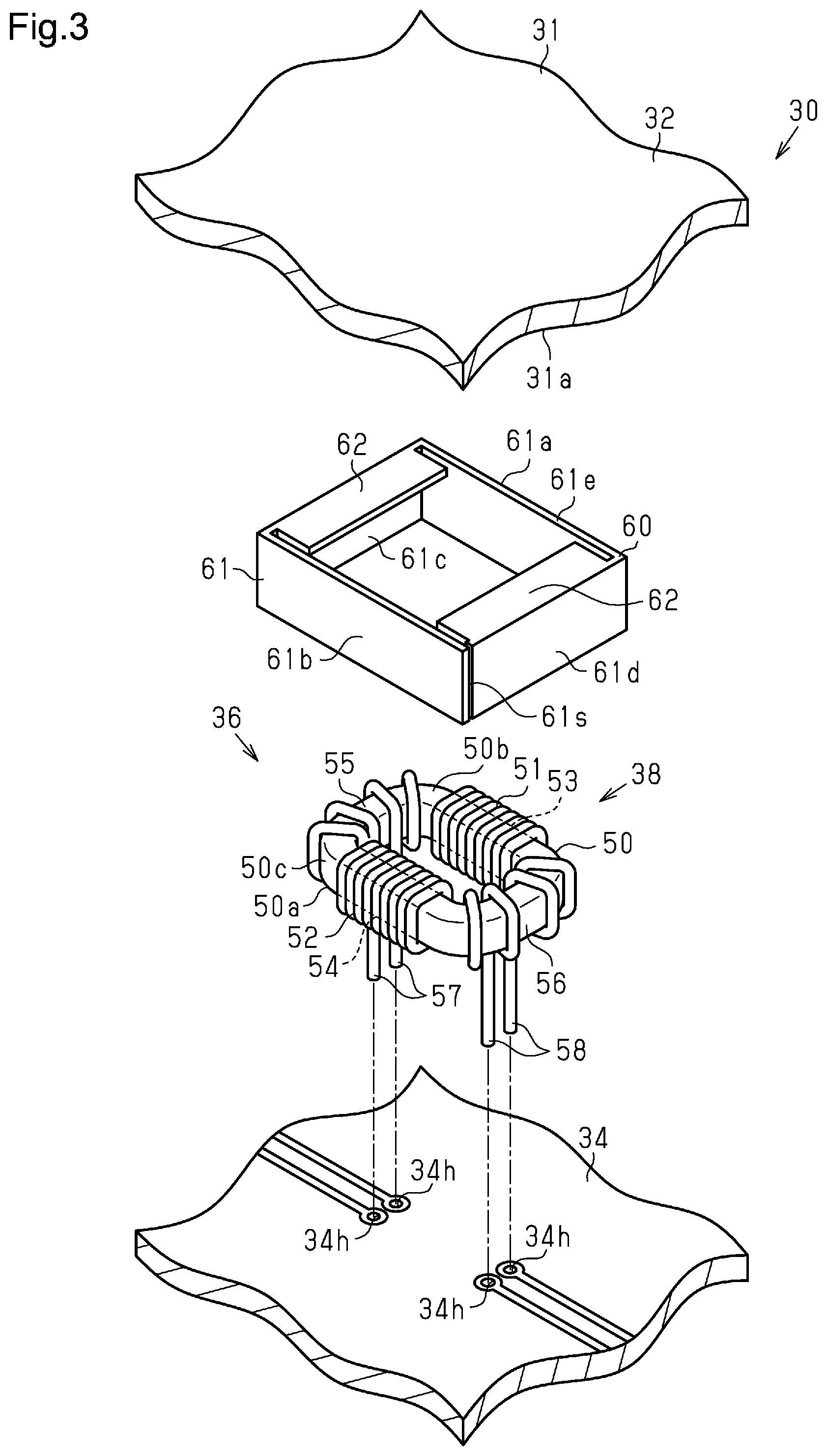 Patent US12308708 Figure 3 – Motor-driven compressor