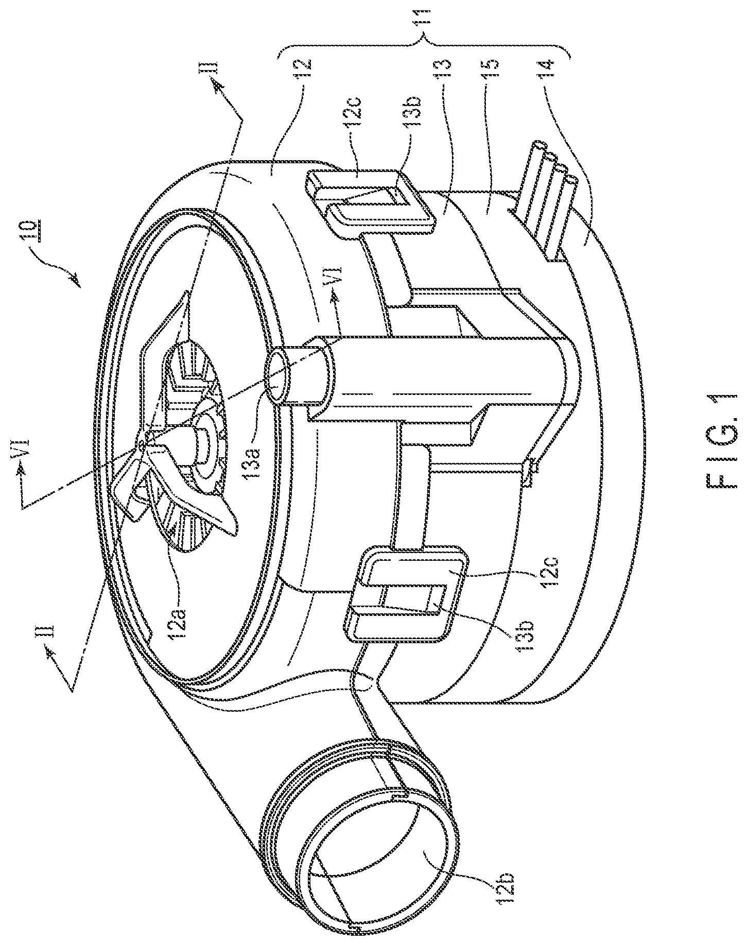 Patent US12308713 — Motor attaching structure and motor attaching method — Figure 1