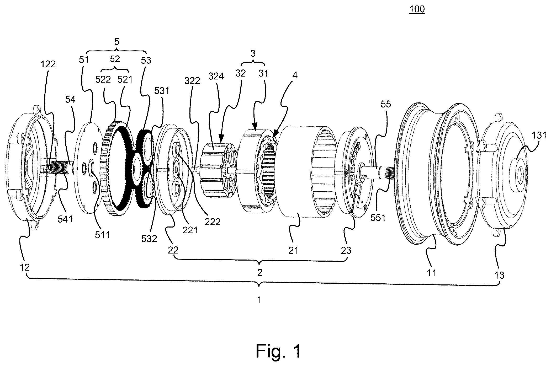 Patent US12308717 Figure 1 – Energy-saving three-phase brushless direct-current machine