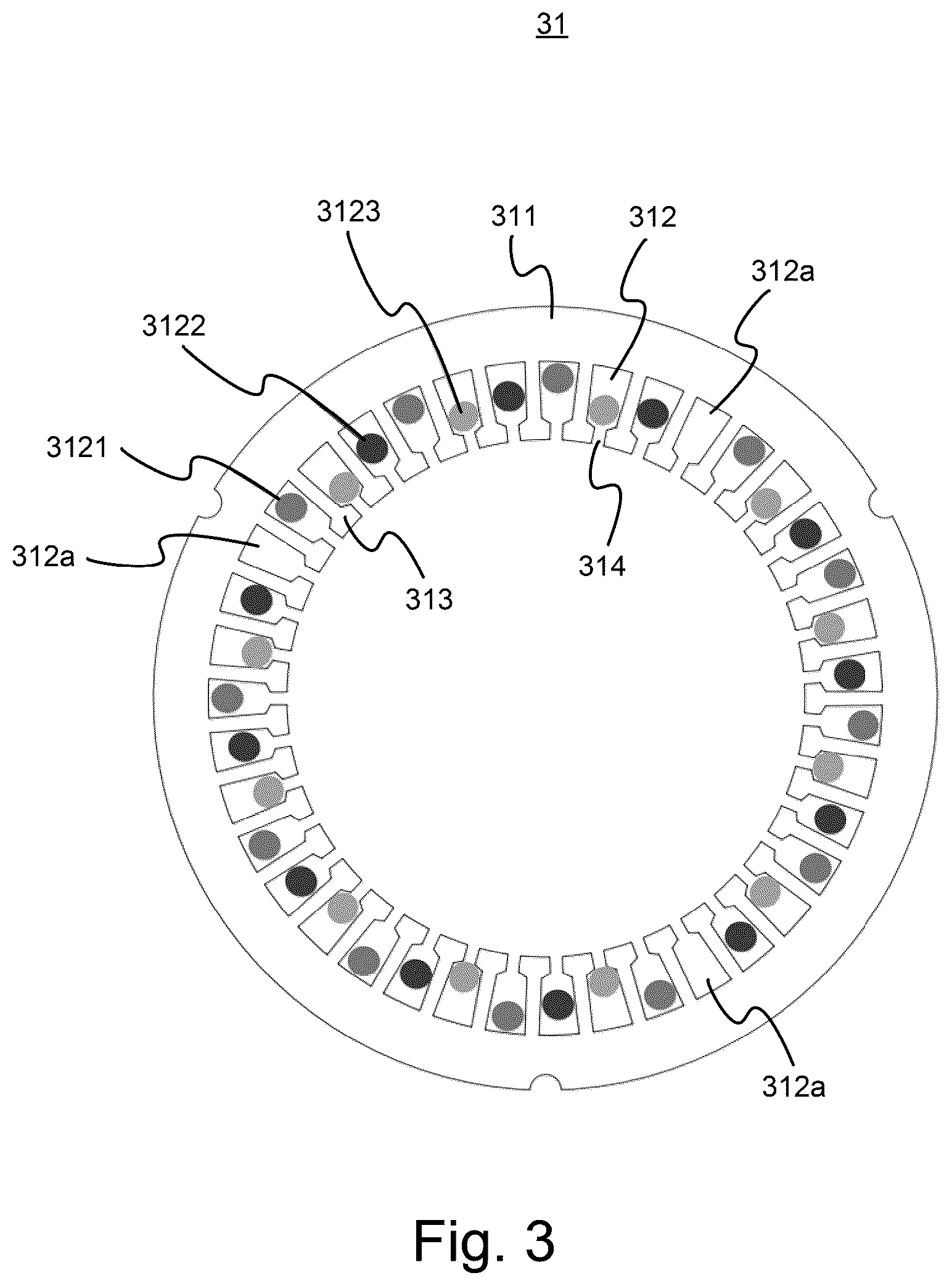 Patent US12308717 Figure 3 – Energy-saving three-phase brushless direct-current machine