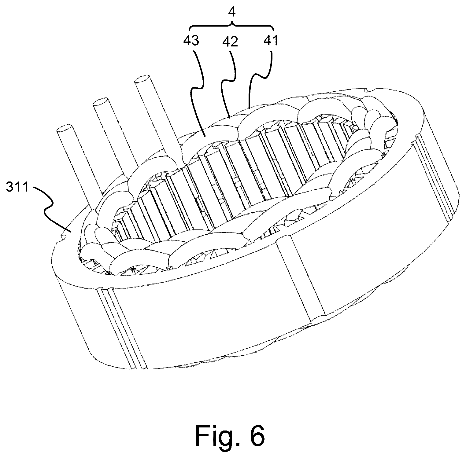 Patent US12308717 Figure 6 – Energy-saving three-phase brushless direct-current machine