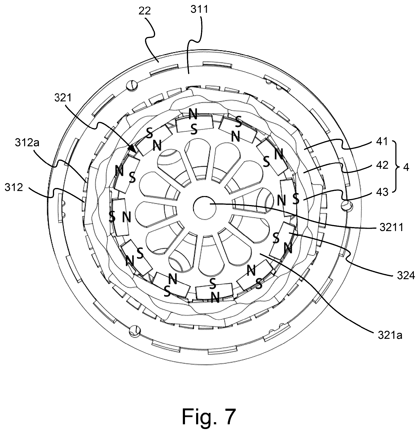 Patent US12308717 Figure 7 – Energy-saving three-phase brushless direct-current machine