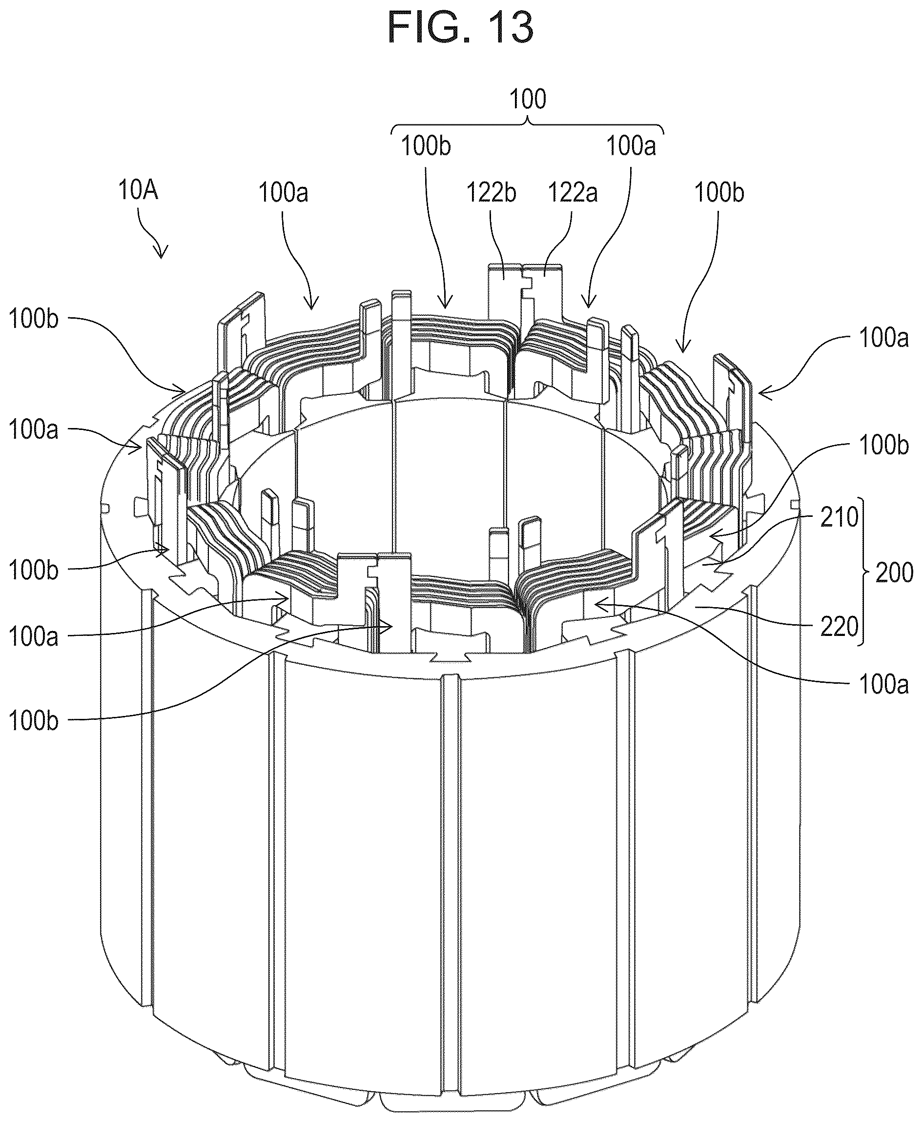 Patent US12308718 Figure 12 – Molded coil, stator, and rotary electric machine