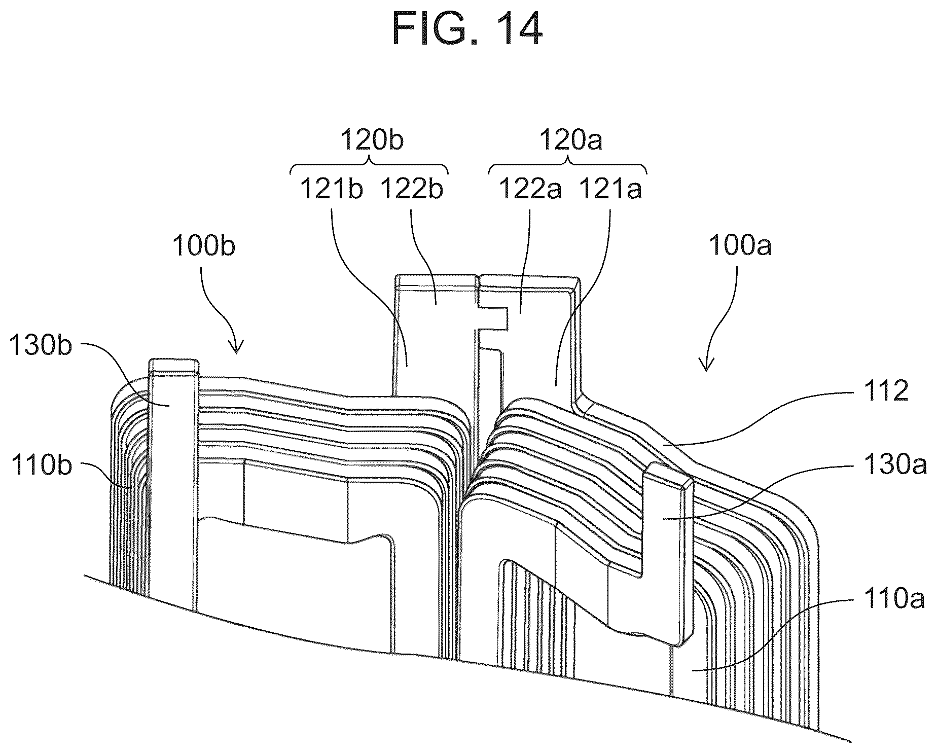Patent US12308718 Figure 13 – Molded coil, stator, and rotary electric machine