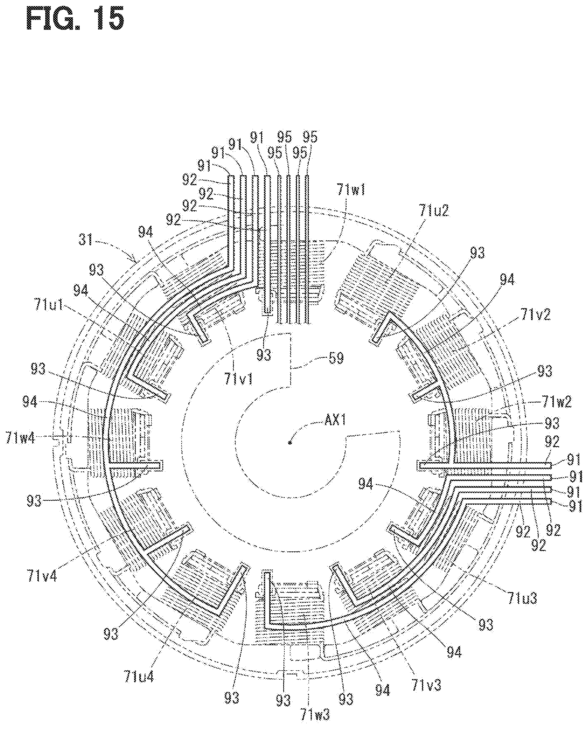 Patent US12308721 Figure 13 – Rotating electrical machine