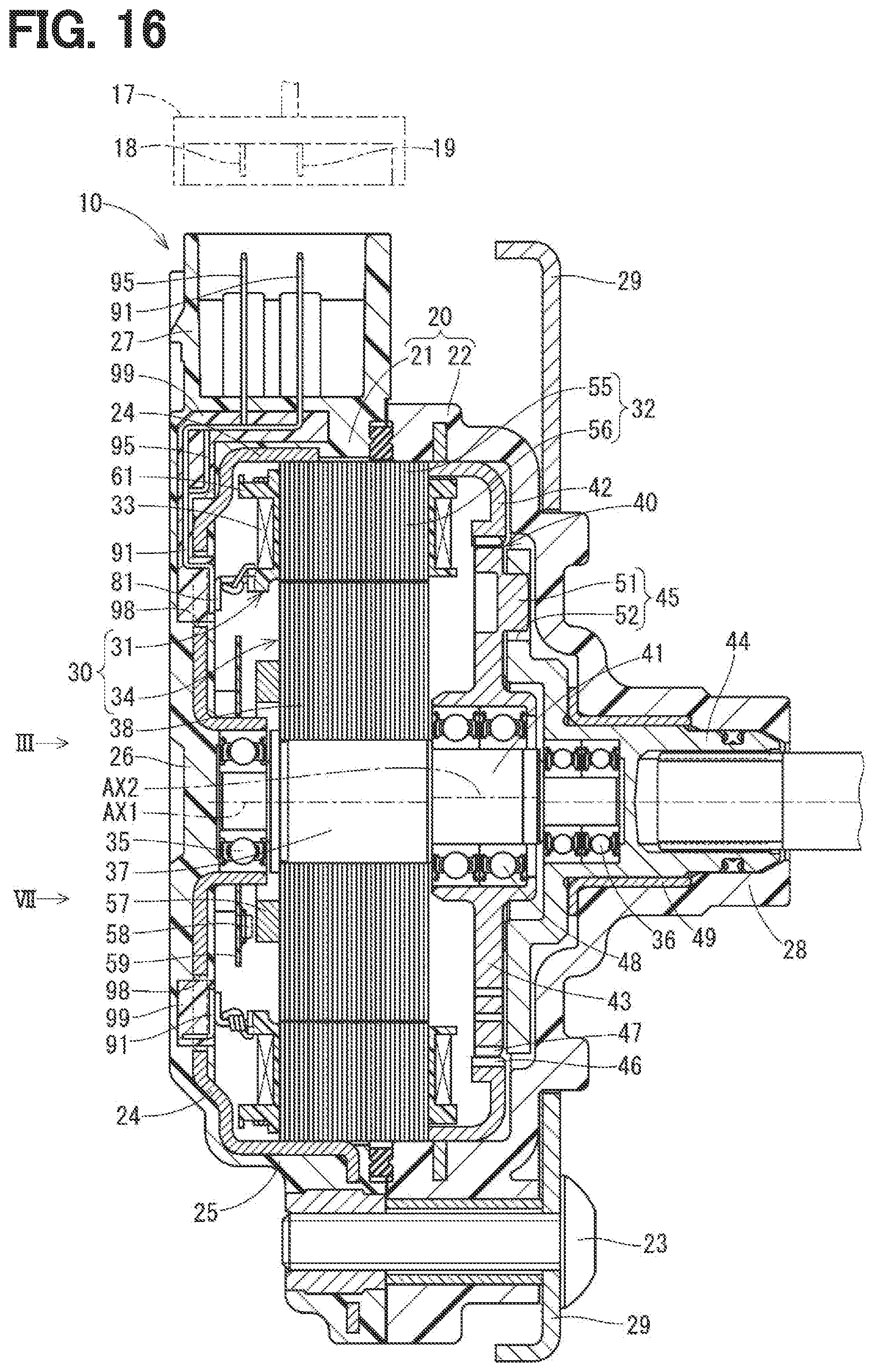 Patent US12308721 Figure 14 – Rotating electrical machine